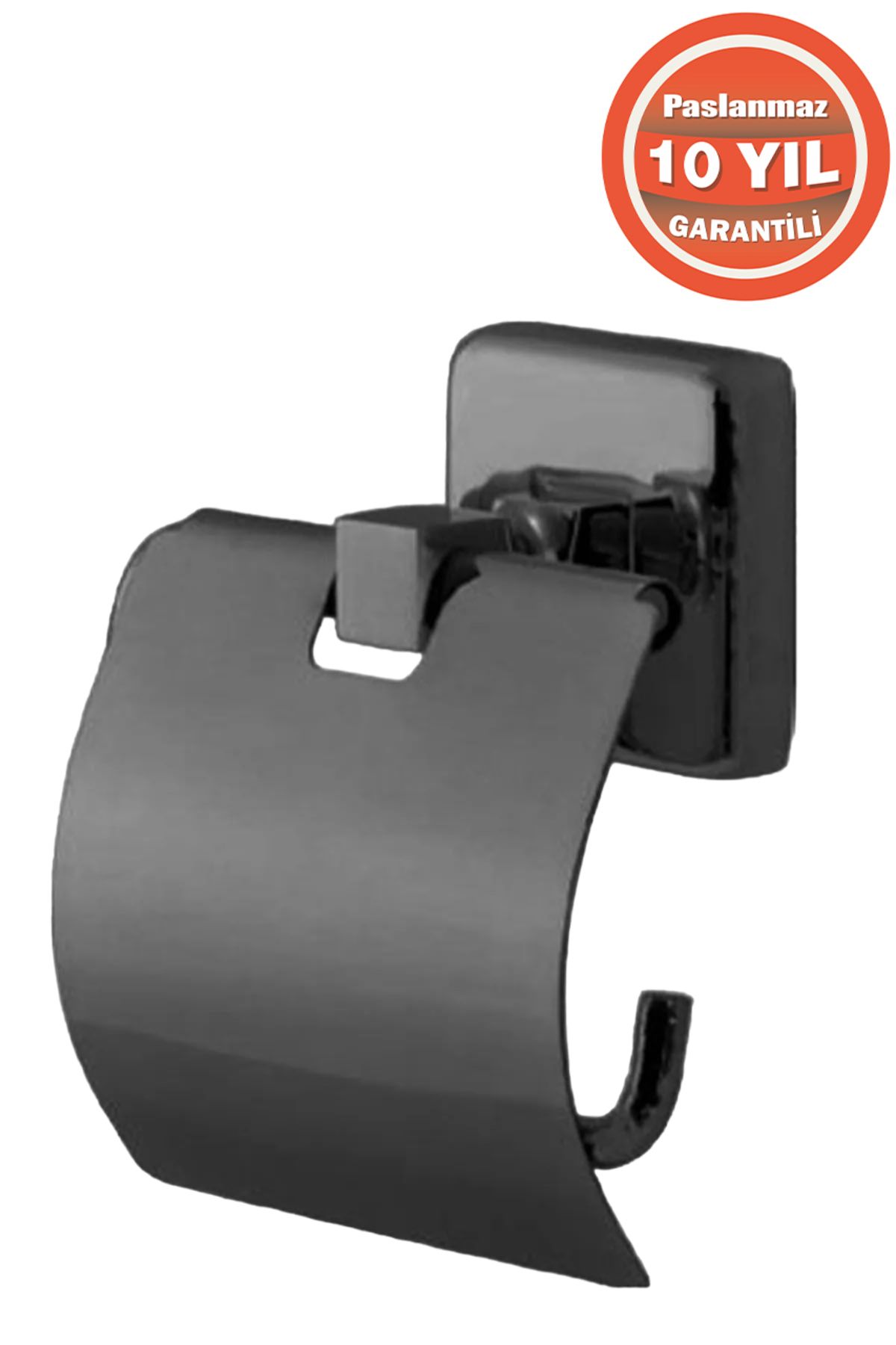 ÇELİK BANYO Paslanmaz Pirinç Kumru Mat Siyah Tuvalet Kağıtlığı