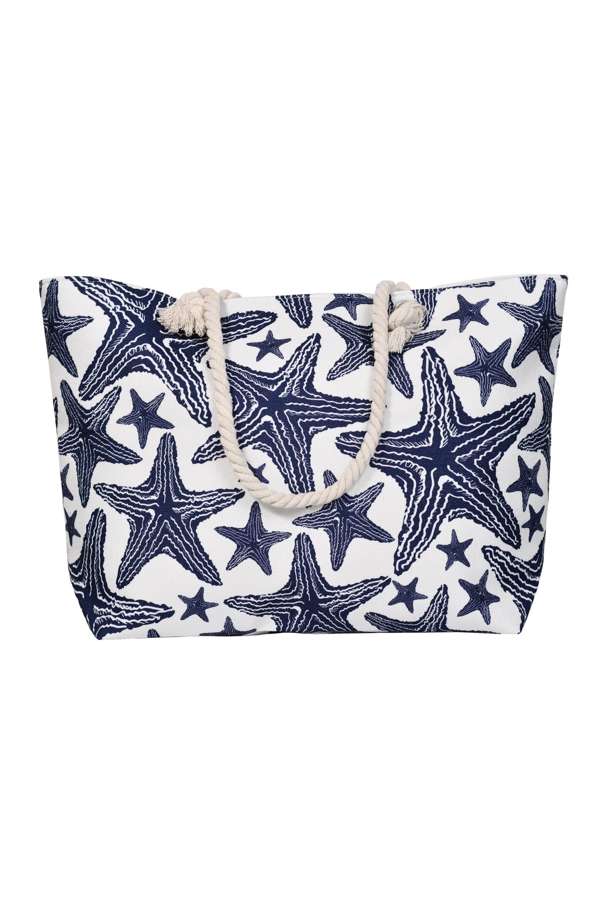 Generic-Stylish beach bag with a linen lining and a hemp rope handle, large capacity, water resistant 2