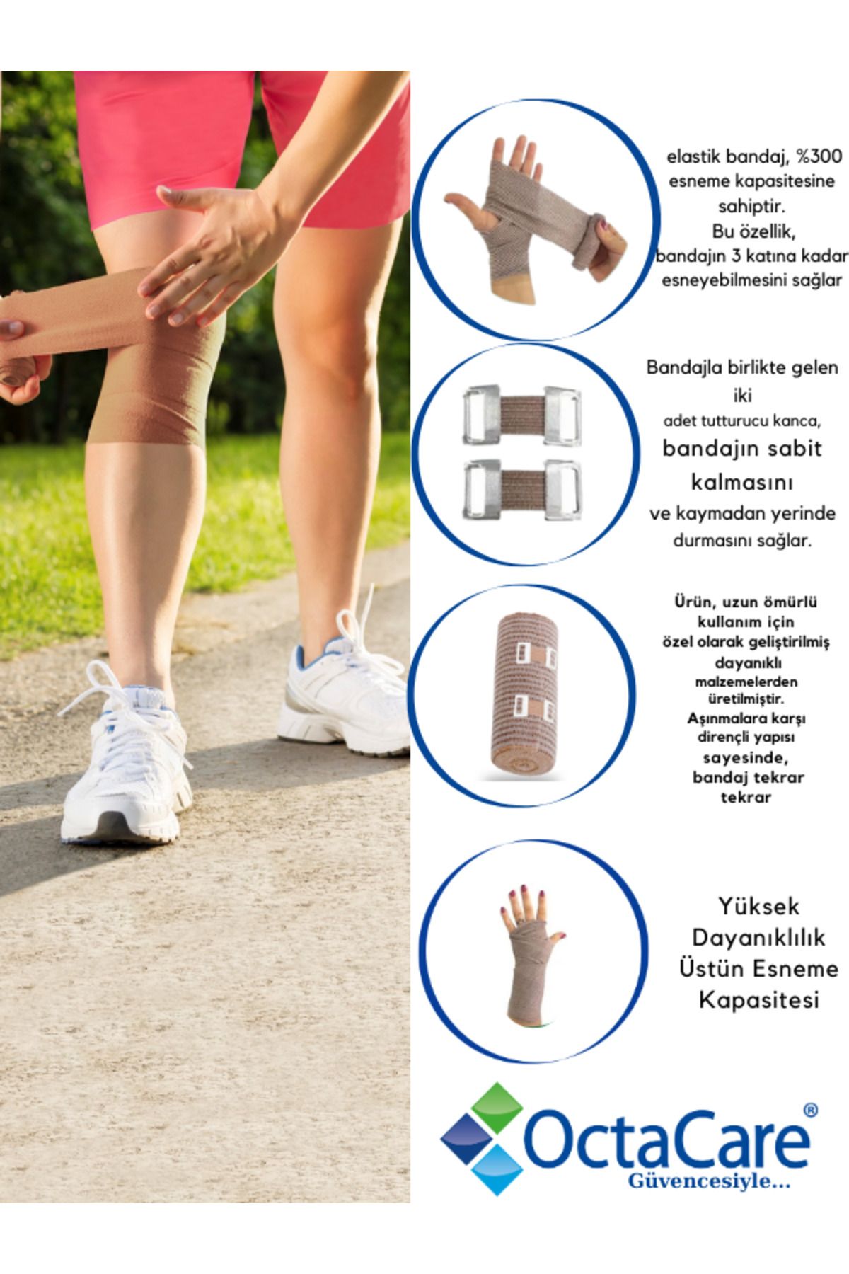 Octacare-Super Elastic Bandage Skin Color X 4.5 Meters 2