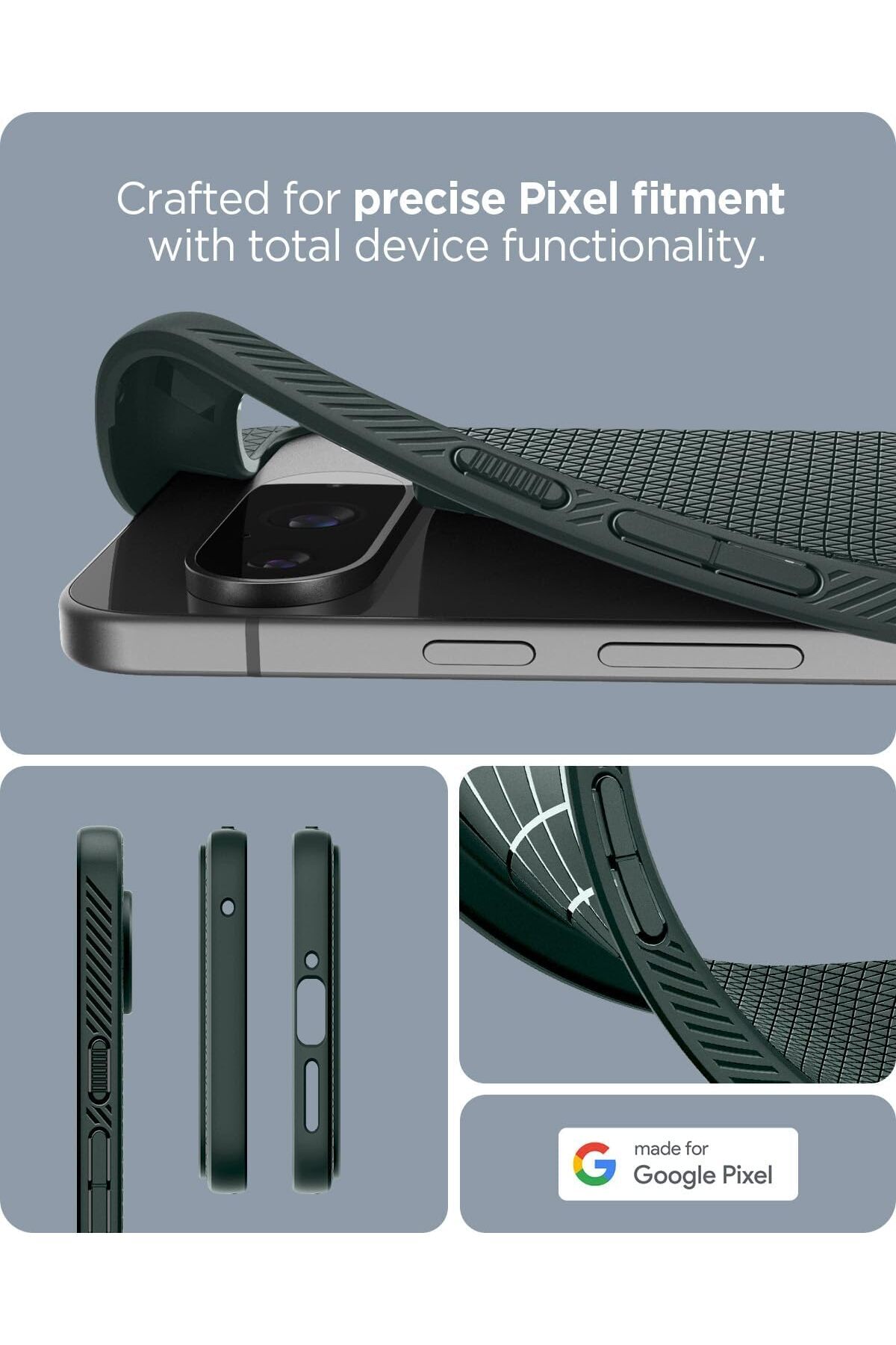 Spigen-Liquid Air designed for Google Pixel 9 case Pixel 9 PRO case cover - Abyss Green 8