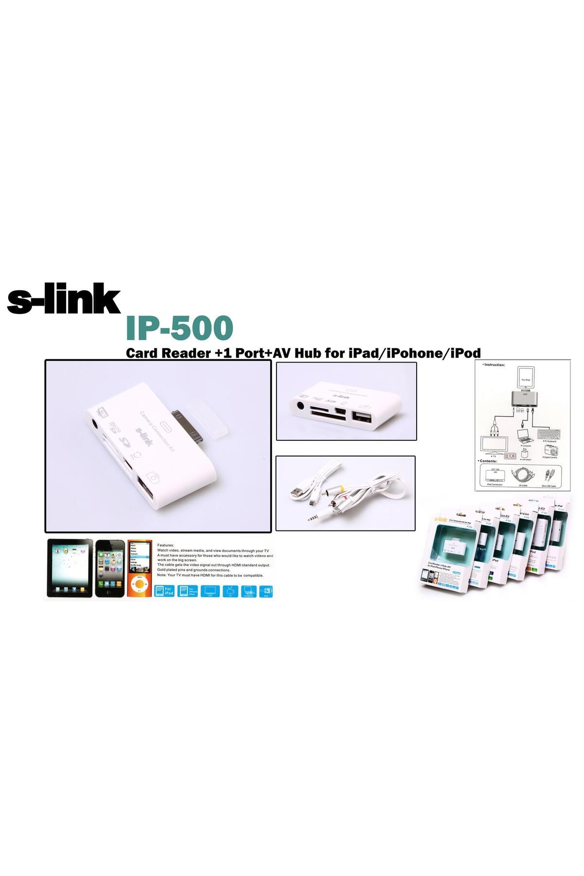Vobotek Teknoloji S-link IP-500 ipod-iphone-ipad 5in1 av+Kamera Kablosu