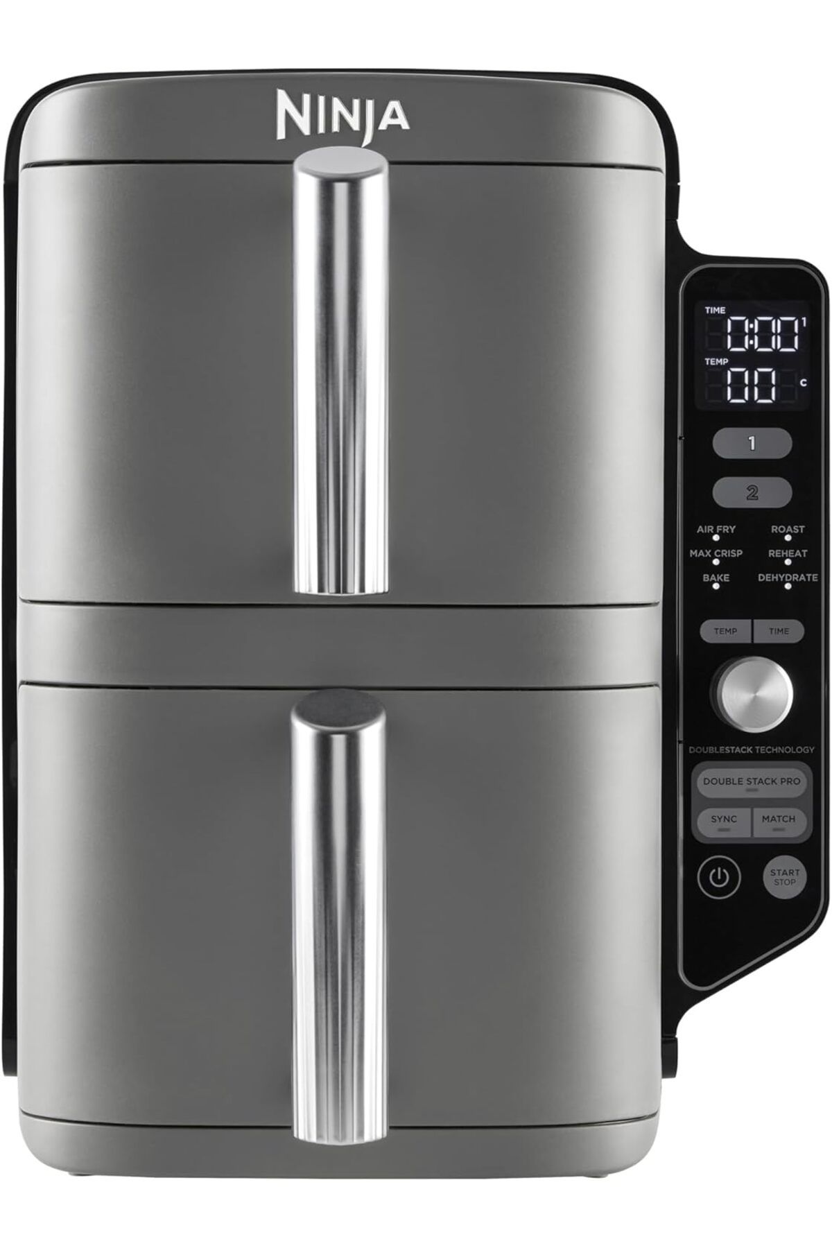 NINJA-Double Stack XL Air Fryer, Vertical Dual Drawer Air Fryer with 4 Cooking Levels, 2 Drawers 1
