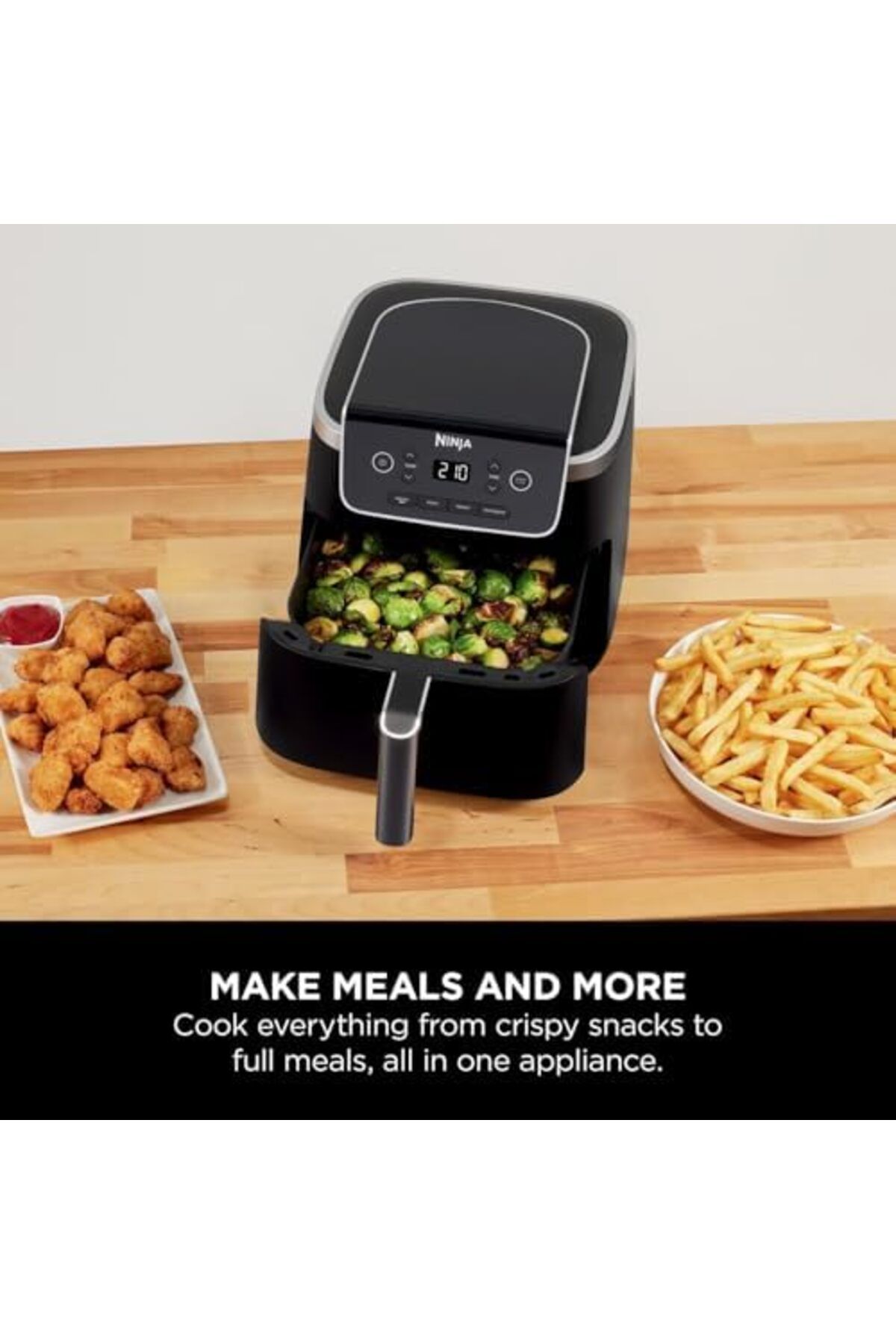NINJA-Air Fryer PRO 4.7L, Single Drawer, 4-in-1, Air Fry, Roast, Reheat, Dehydrate, Cooks 1-2Portion 4
