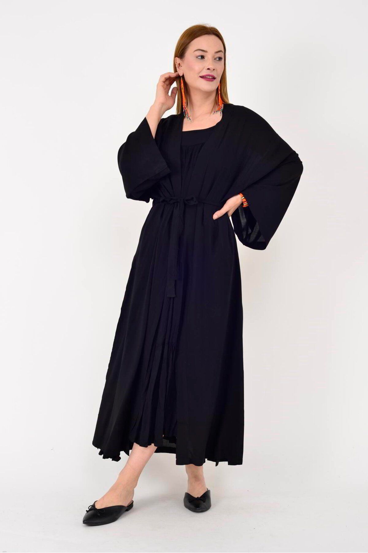 Hazinedan-Indigenous Buika Pattern Belt Detail Kimono 5