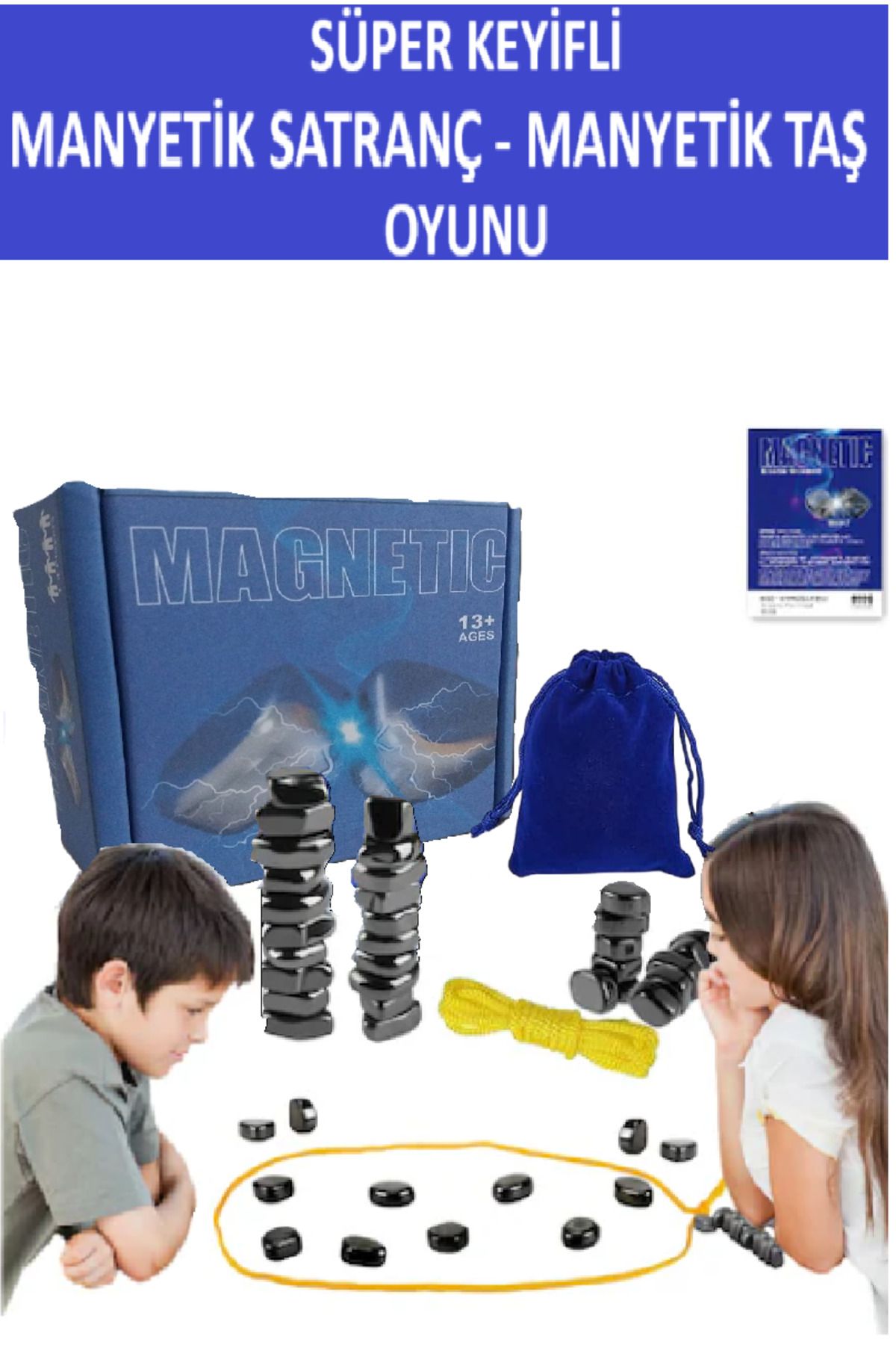 ZETCONCEPT-Super Delightful Magnetic Chess-20 Jewels Magnetic(Strong) Stone Game- Great Gift for Time-Passing 1