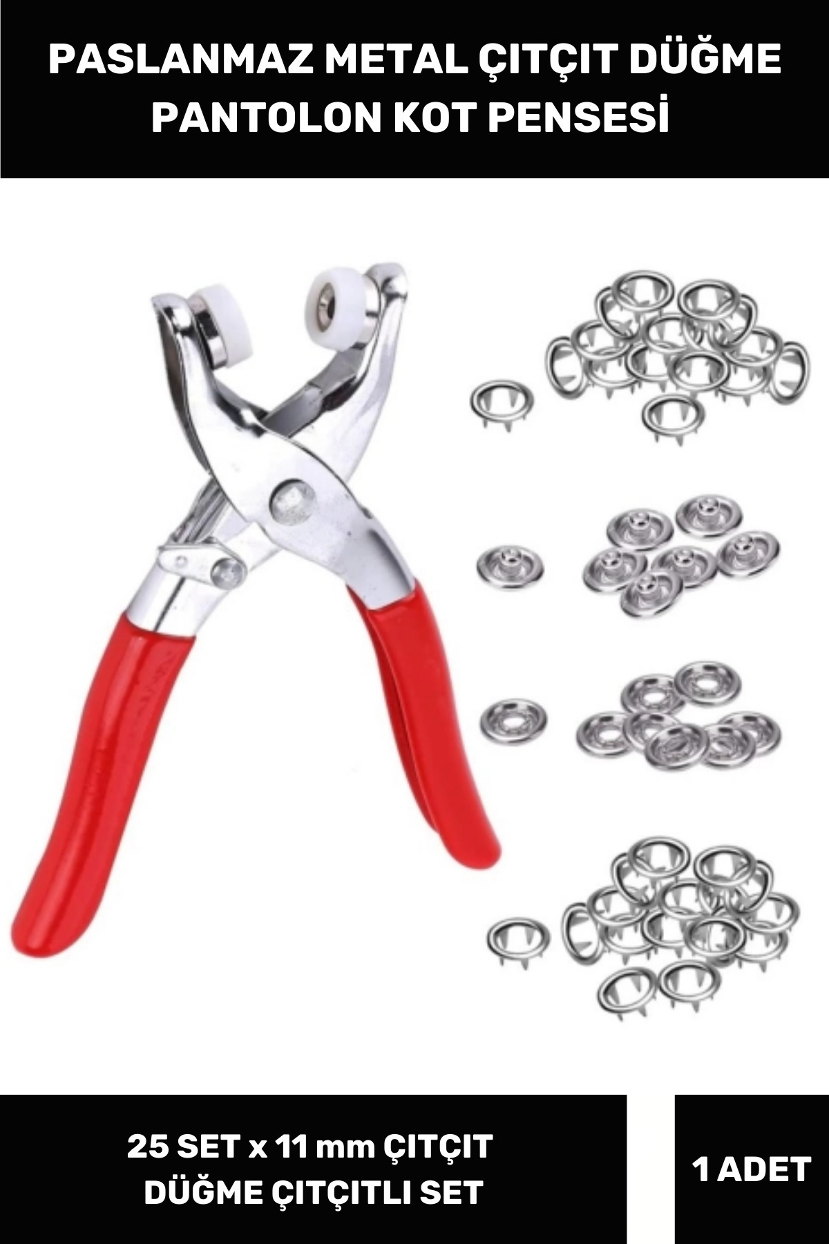 Thriftbuds Deluxe Seri Elbise Emzik Gömlek Ceket Bandana Polar Çıtçıt Badi Klips Metal Pensesi Ve 25 Düğme Seti