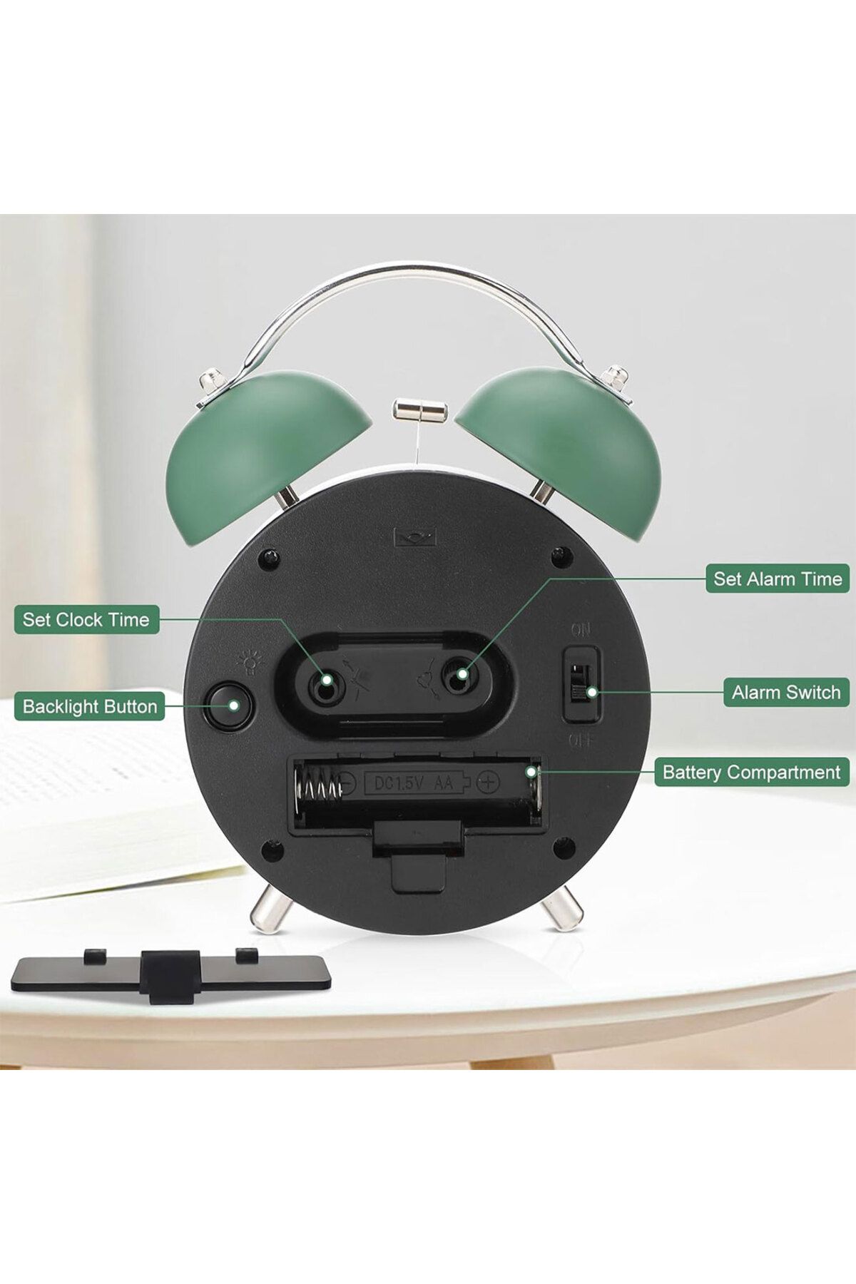 Generic-Alarm analog clock K-012V 3