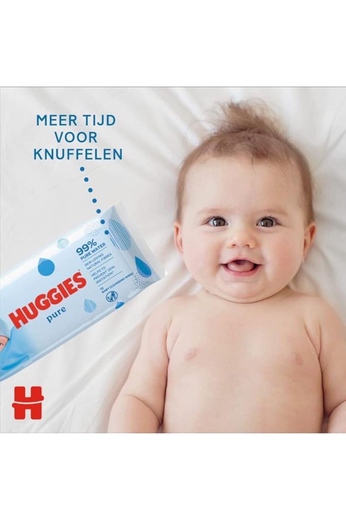 Huggies-Pure Newborn Sensitive Wet Towel 72 Sheets 5 Pack (432 Sheets) 5
