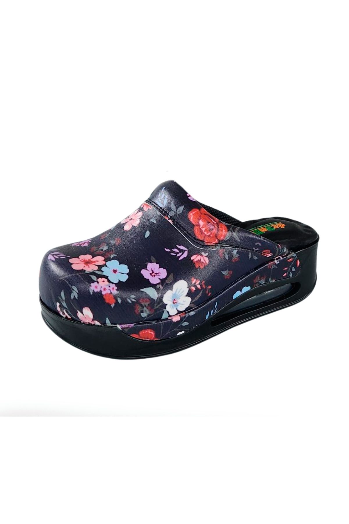 DR SABO-Papuci de dama din piele cu model de flori, papuci ortopedici Sabo 4