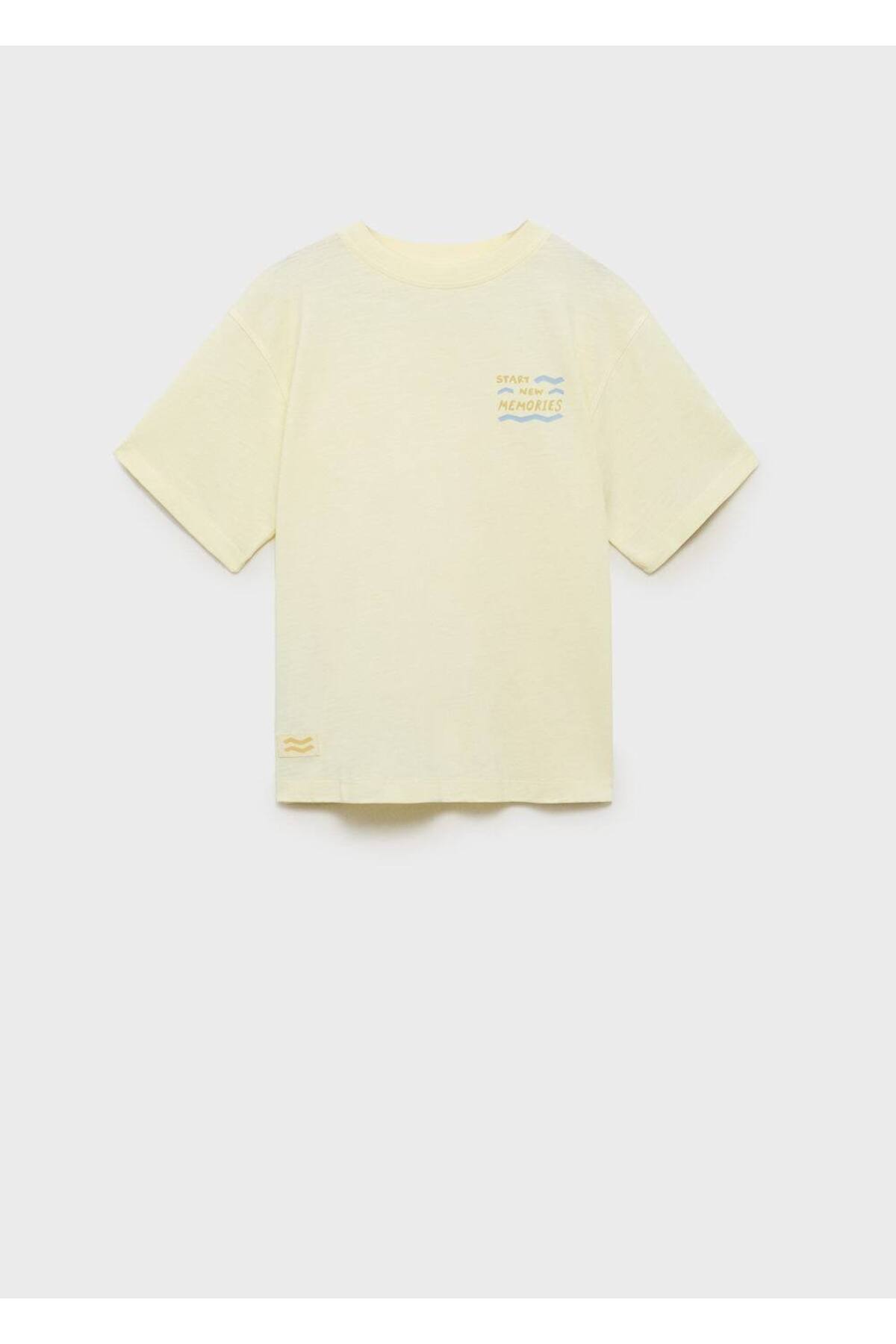 Kayık desenli pamuklu tişört
