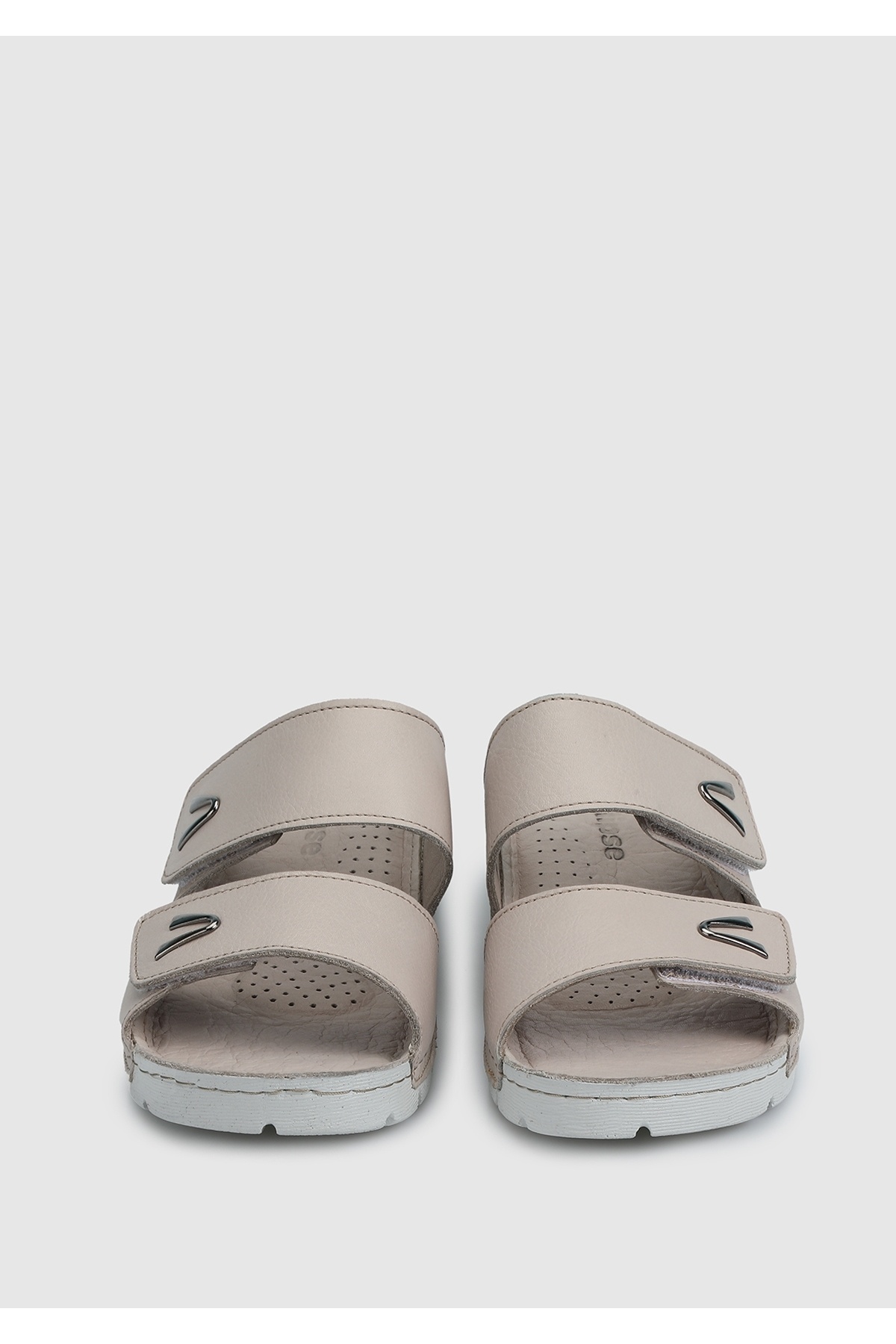 Eclipse-Beige Leather Women's Slippers 3
