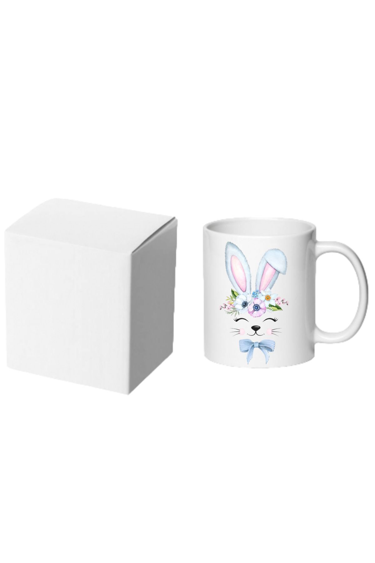 OEM-Cana albă personalizată de Paște cu imagine iepuraș, INOVATIX. 330 ml 2