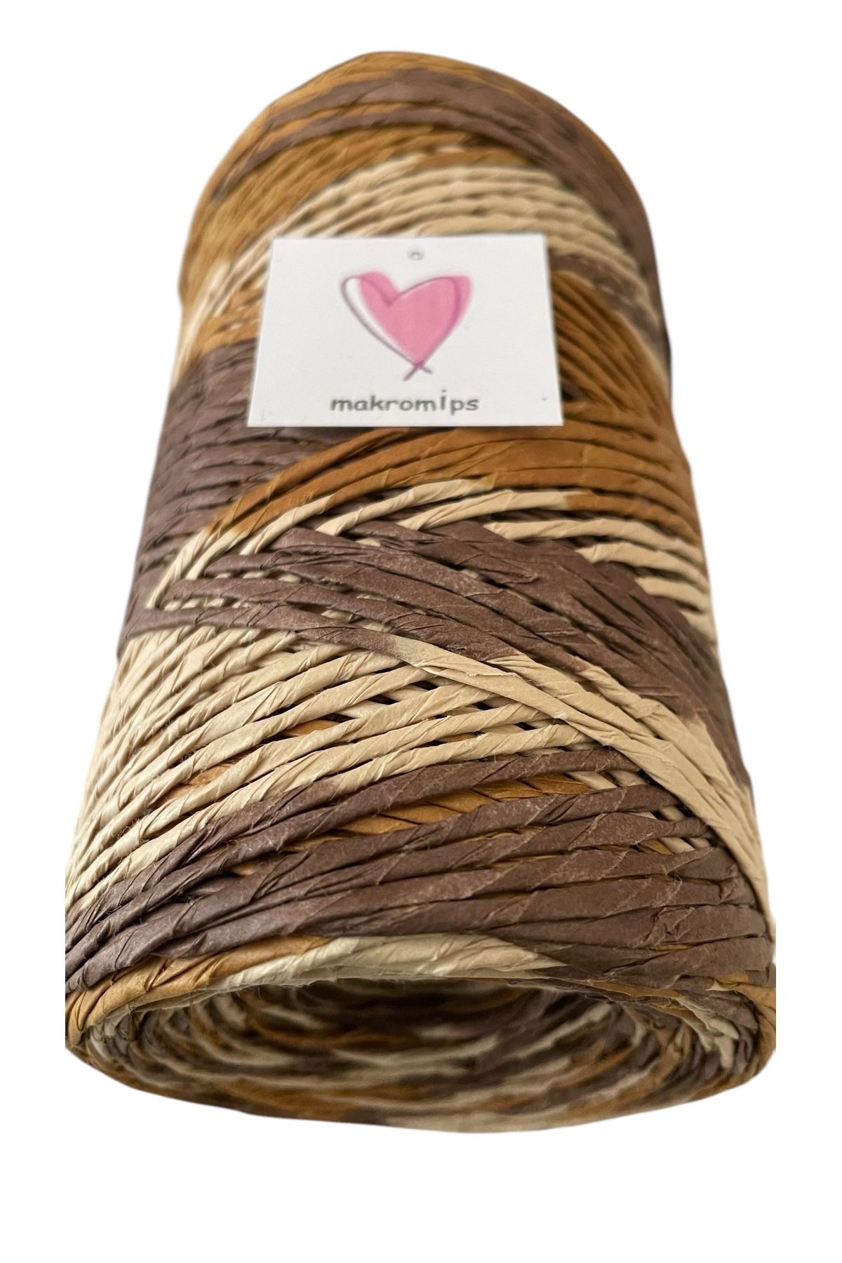 Makromİps-Multicolor Marble Paper String (200 Gr 390 m ±20) Premium Mix Natural Wicker Jute Raffia Knitting 2