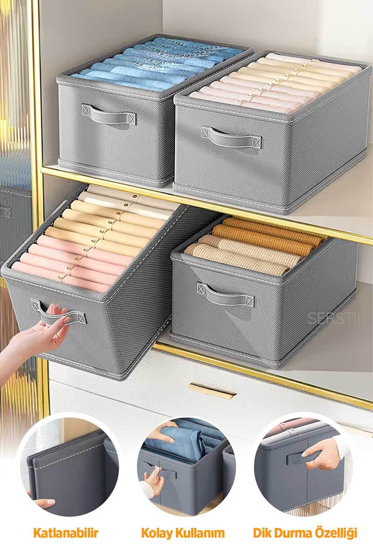 Serstil Kıyafet Saklama Kutusu Organizer 45x25x20cm