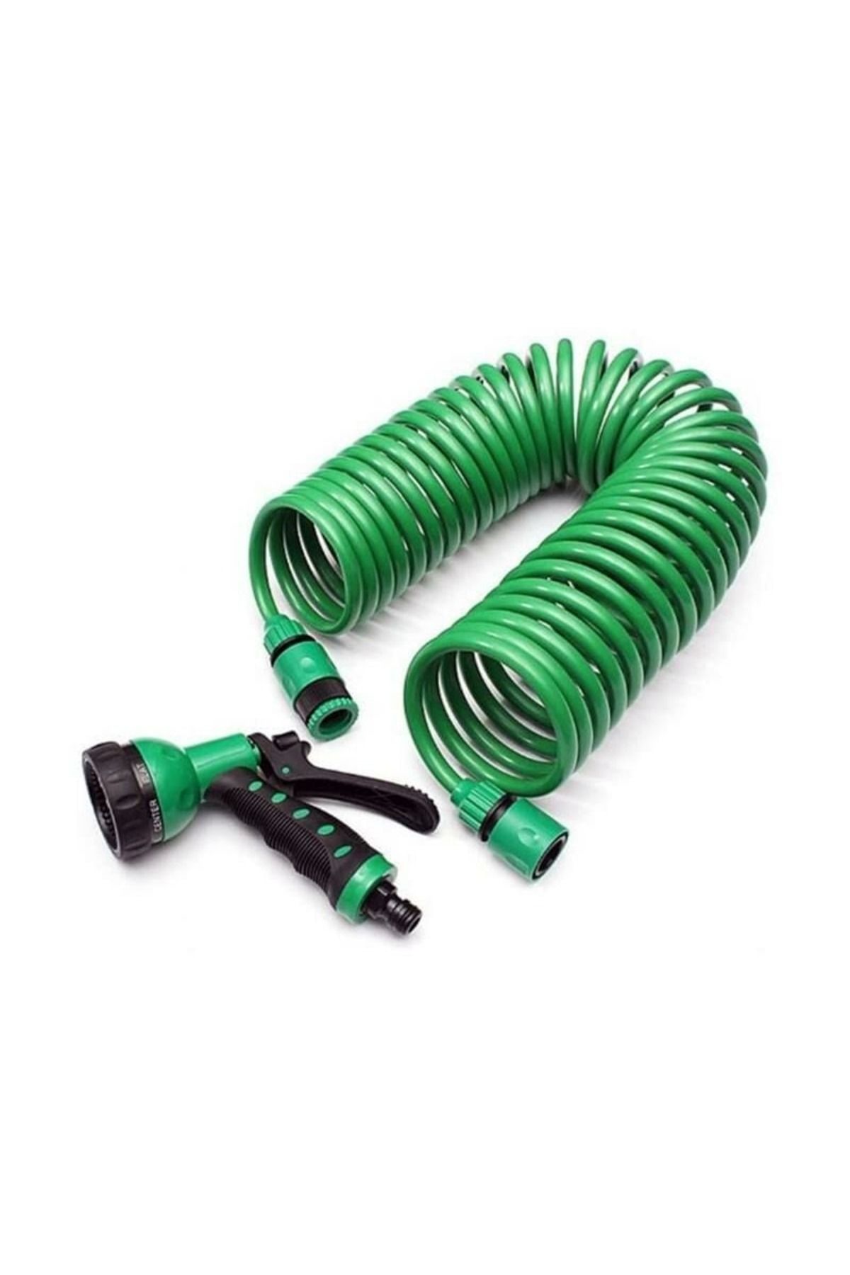 feifei 15 Metre Spiral Hortum + 4 Fonksiyonlu Özel Sulama Yeşil