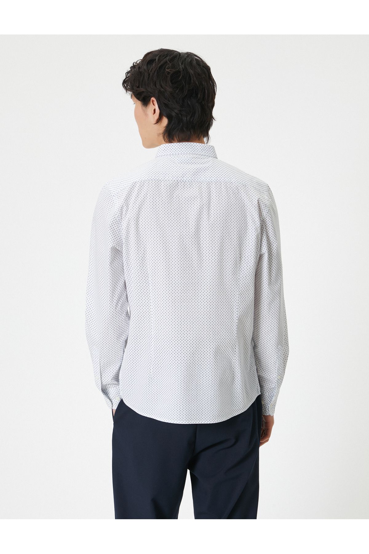 Koton-New Season Slim Fit Shirt Half Italian Collar Button Cotton 4