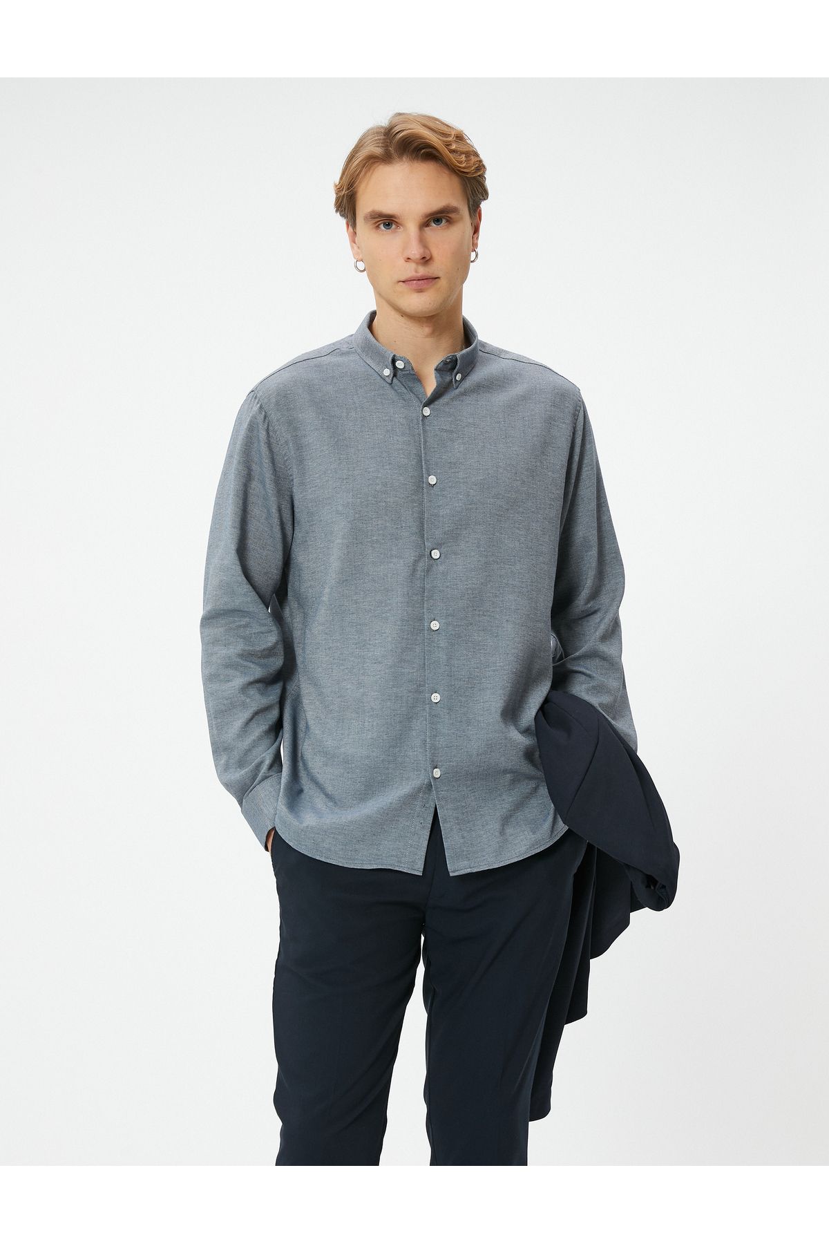 Koton Yeni Sezon Slim Fit Gömlek Uzun Kollu Klasik Yaka Düğmeli