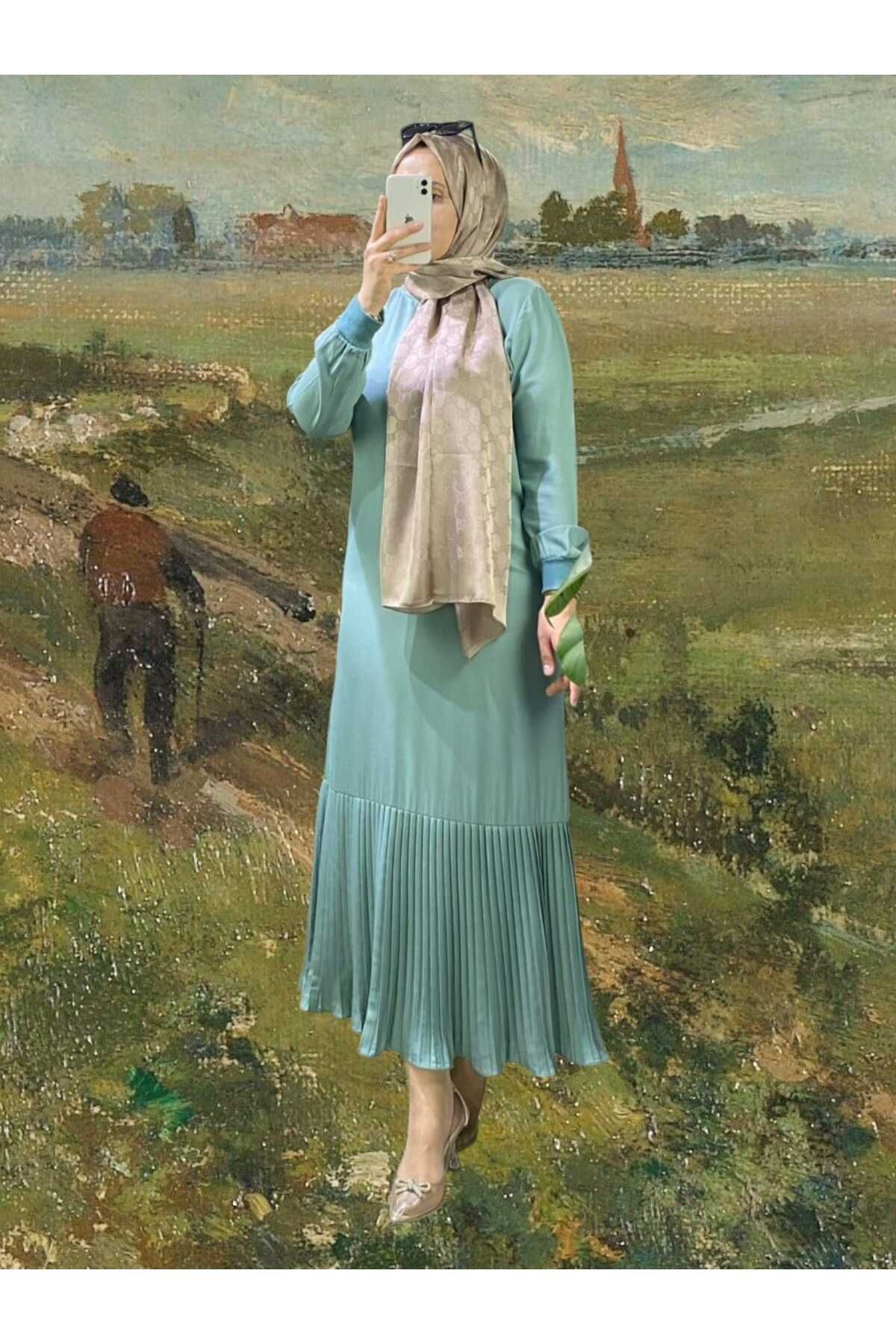 Freeista-Green Hijab Dress Large Size Fr 2504295 3