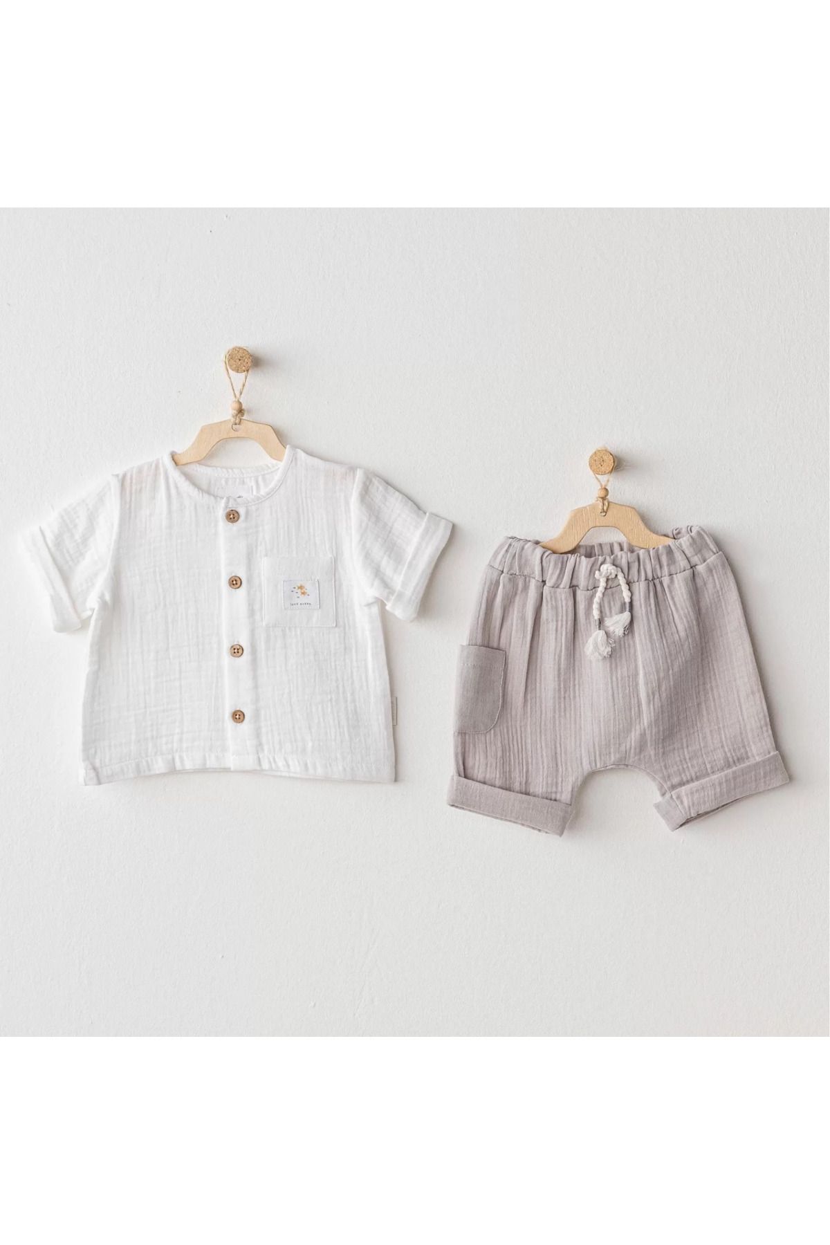 RUBY BOUTİQUE Andywawa Ac25617 Ocean İs My Happy Place 2'li Takım Grey
