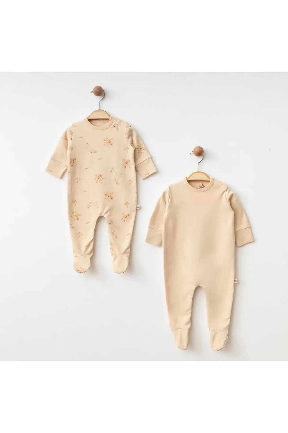RUBY BOUTİQUE Eslenza Baby 2'li Tulum 0049 Bej