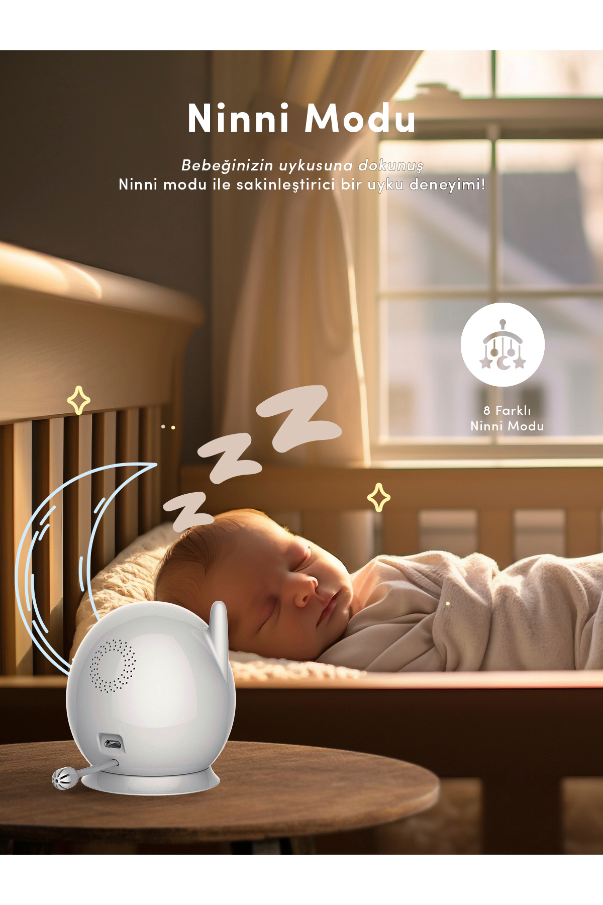 Blic Blm-34 4.3” Ekranlı Kablosuz Ip Bebek Kamerası - Gece Görüşü, Iki Yönlü Ses, Lullaby, Sıcaklık fotoğrafı 2 (önizleme)