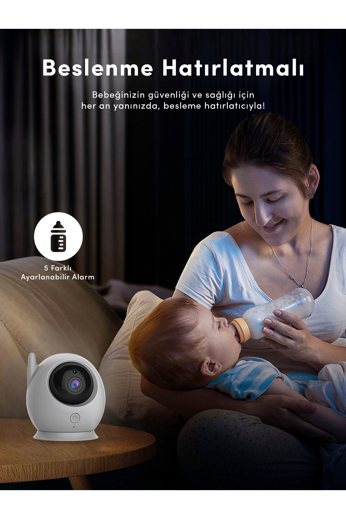 Blic Blm-34 4.3” Ekranlı Kablosuz Ip Bebek Kamerası - Gece Görüşü, Iki Yönlü Ses, Lullaby, Sıcaklık fotoğrafı 3 (önizleme)