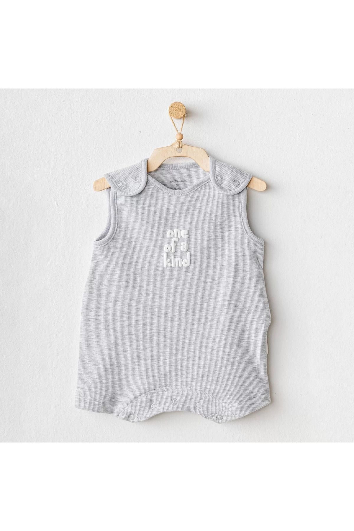 dalinda Andywawa Ac25895 Romper Basic Bebek Tulum Grey Melange