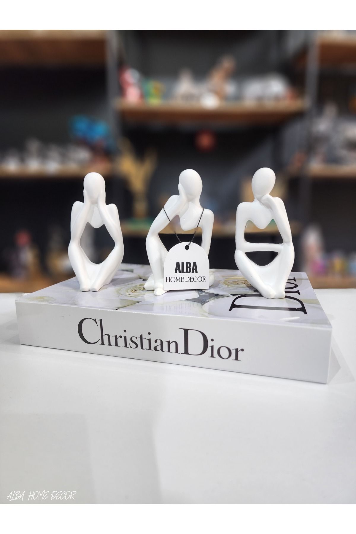 teknotrust Üçlü Düşünen ( Görmedim, Duymadım, Bilmiyorum) Düşünen Adamlar Soyut Biblo.