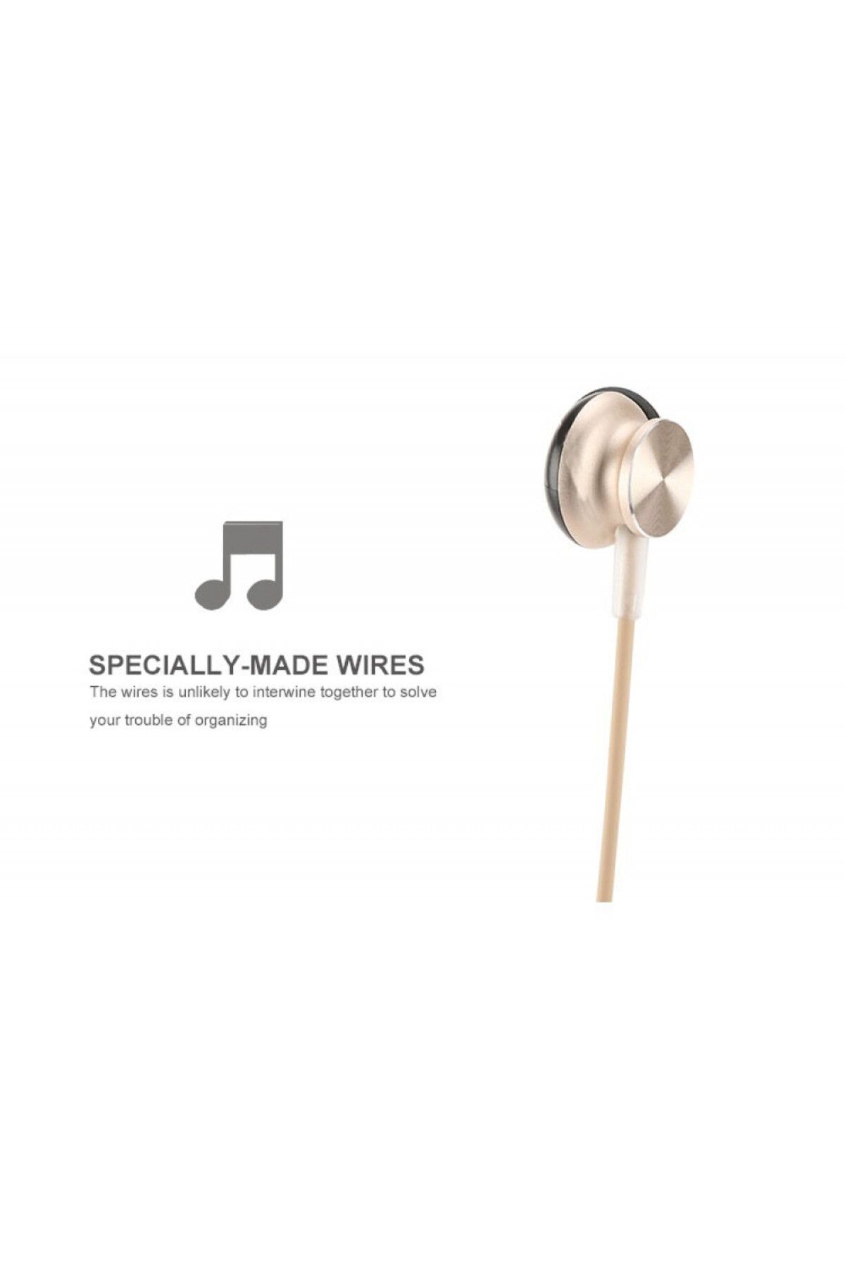 Miniso-سماعات أذن نظام هاي فاي Hi-fi Cd Pattern باللون الذهبي 1.2 متر 7