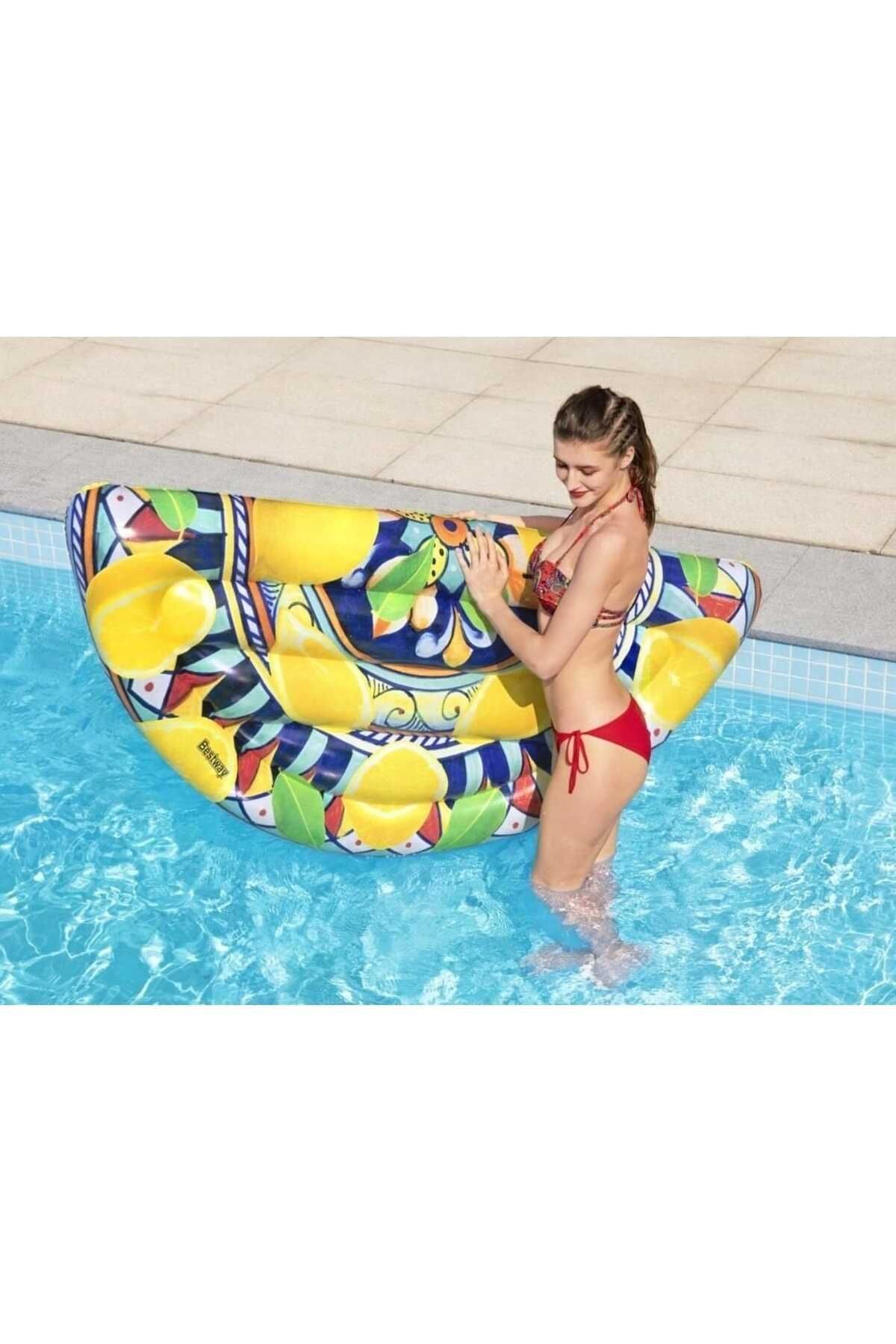 Mıncır Shop Limon Desenli Modern Deniz & Havuz Yatağı 1.71 × 89 Cm
