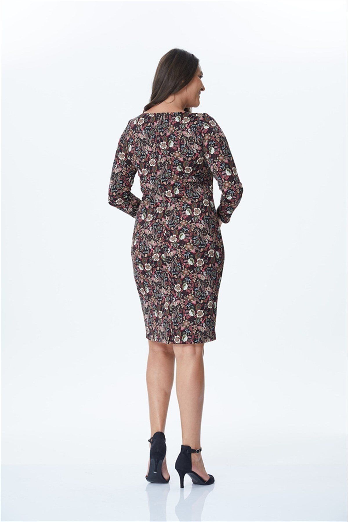 MYLİNE-Frame Collar Detailed Dress 2