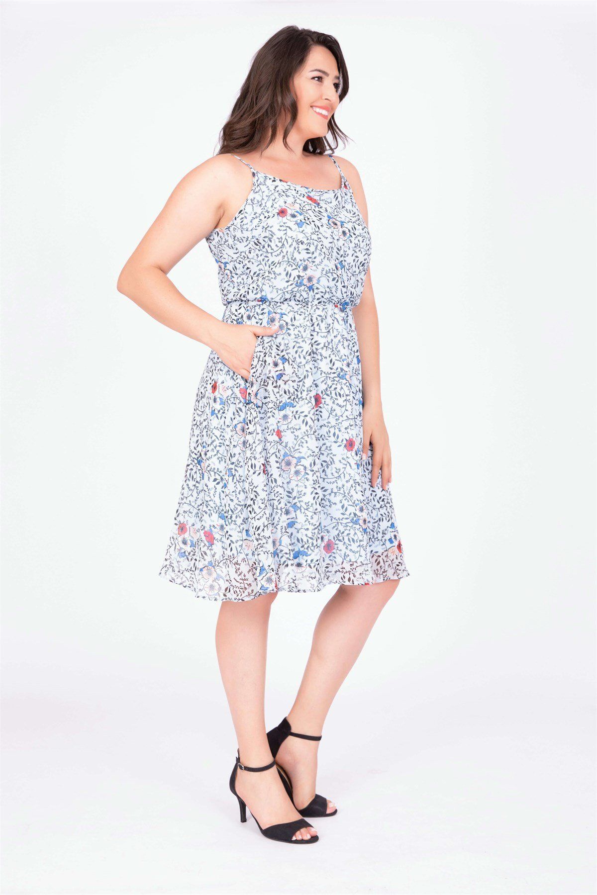MYLİNE-Rope Strap Elastic Waist Dress 2