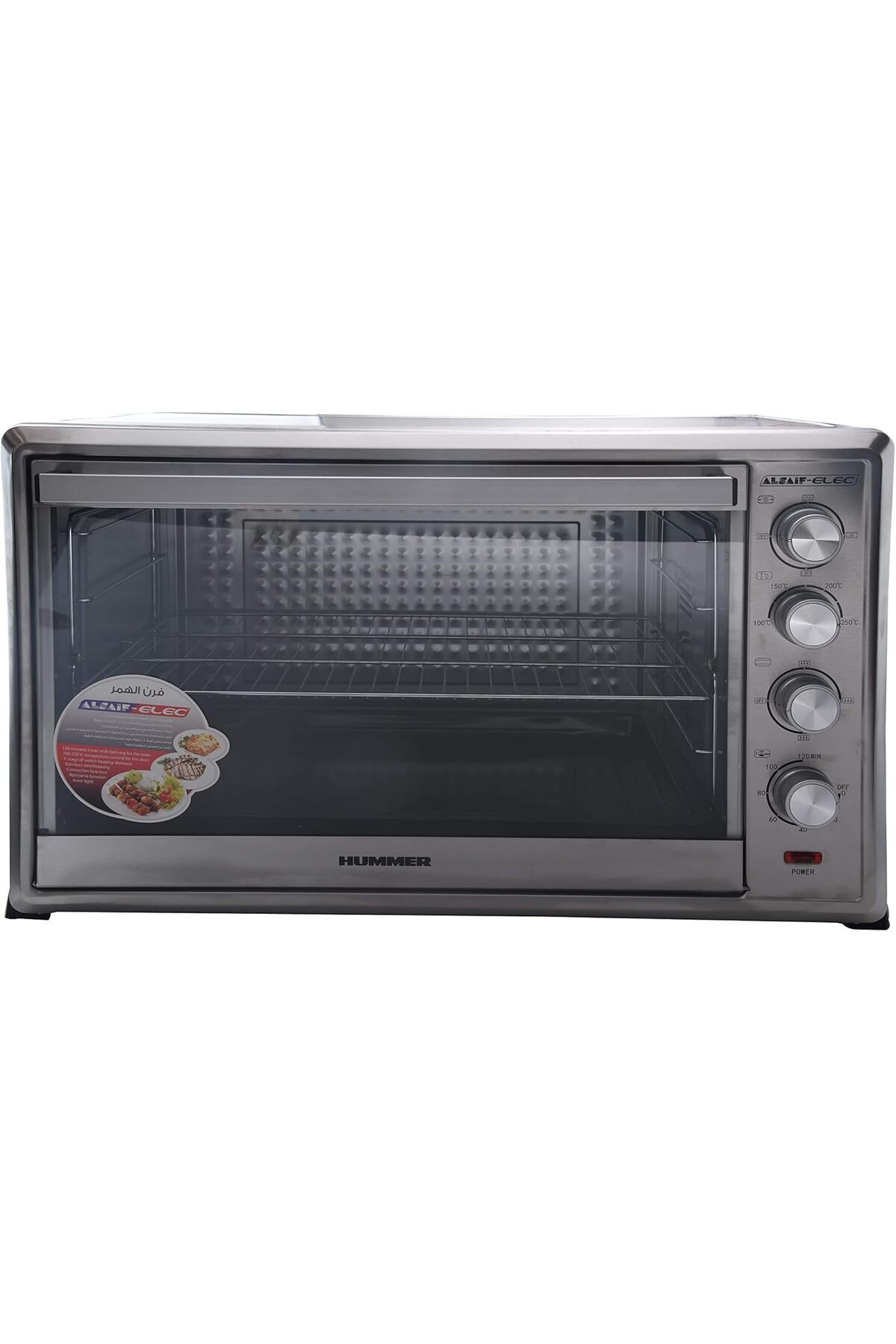 ALSAIF-Electric Oven With Timer, S/s Heating Elements, Thermostat, Function Switch, 2800w, S/s 1