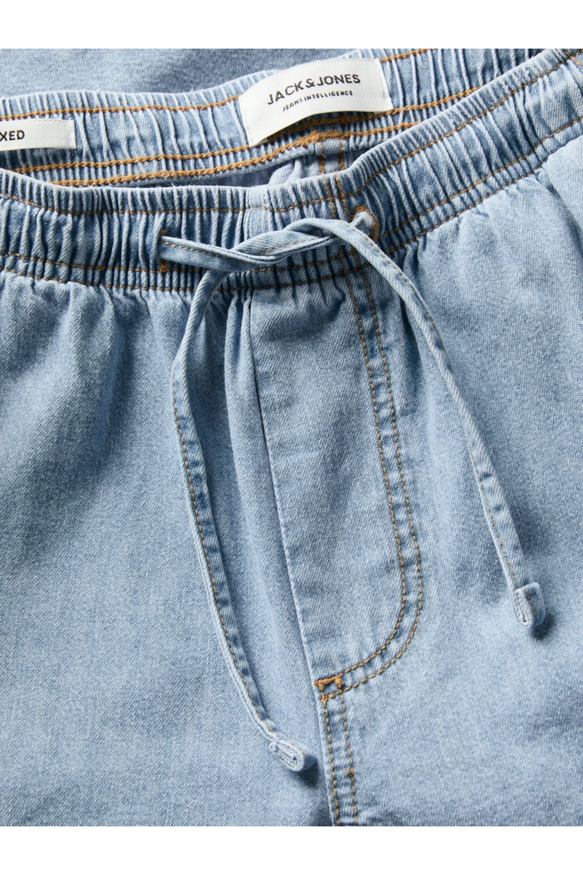 Jack & Jones-Wide Leg Denim Joggers with Drawstring 3