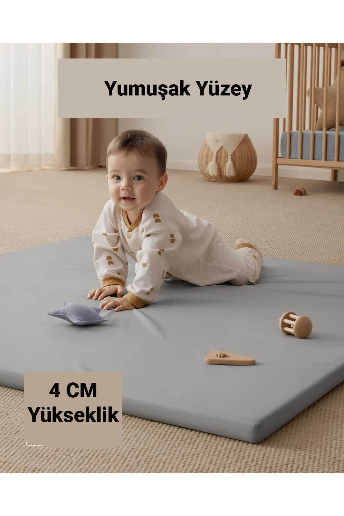 RevuBaby Bebek Ve Çocuk Oyun Alanı Oyun Parkı 125x125 Oyun Matı Oyun Halısı Sıvı Geçirmez 4CM Kalınlık fotoğrafı 4 (önizleme)