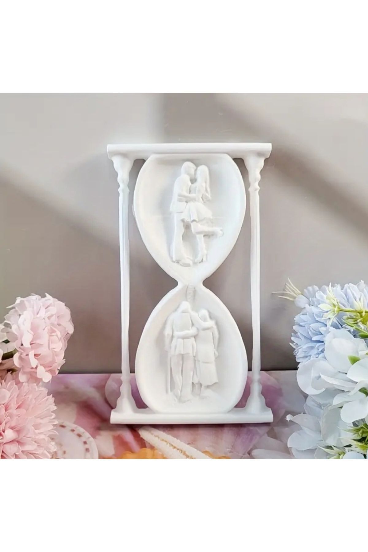 SerenityHaven Genç & Yaşlı Çift Zamanlayıcı Kum Saati Görünümlü Dekoratif Obje