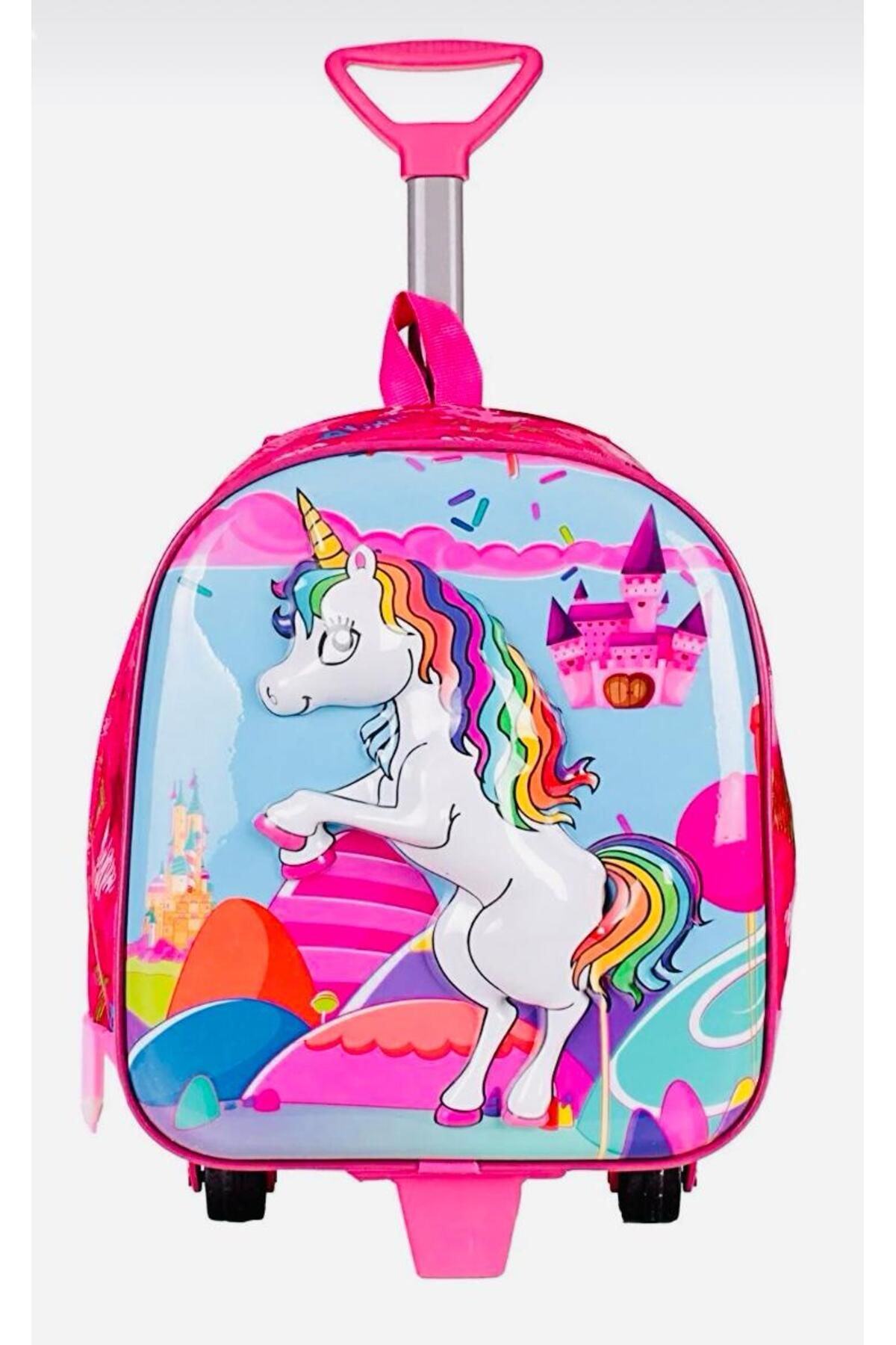 AYER TİCARET Geanta Copii Gradinita Creșă Cu Racletă 35x25cm Femeie - One Size
