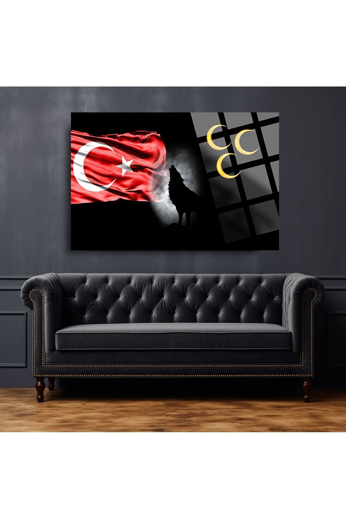 Bozkurt Ülkücülük 4mm Kırılmaz Temperli Yüksek Çözünürlüklü Cam Tablo