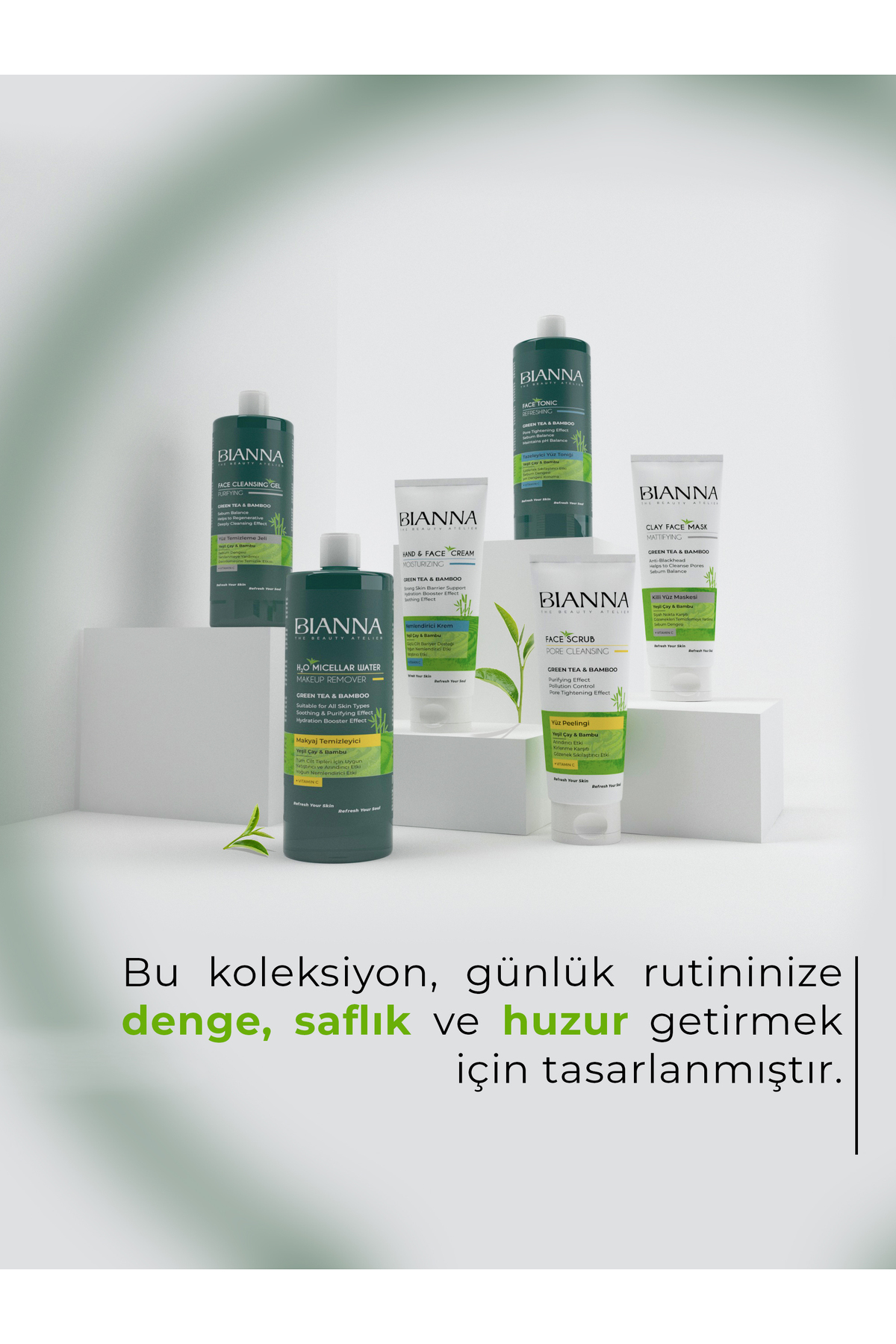 Yüz Peelingi C Vitaminli Ve Gözenek Sıkılaştırıcı Yeşil Çaylı Ve Bambulu 200ml — Y&BP2000 — تصویر 6 از 6