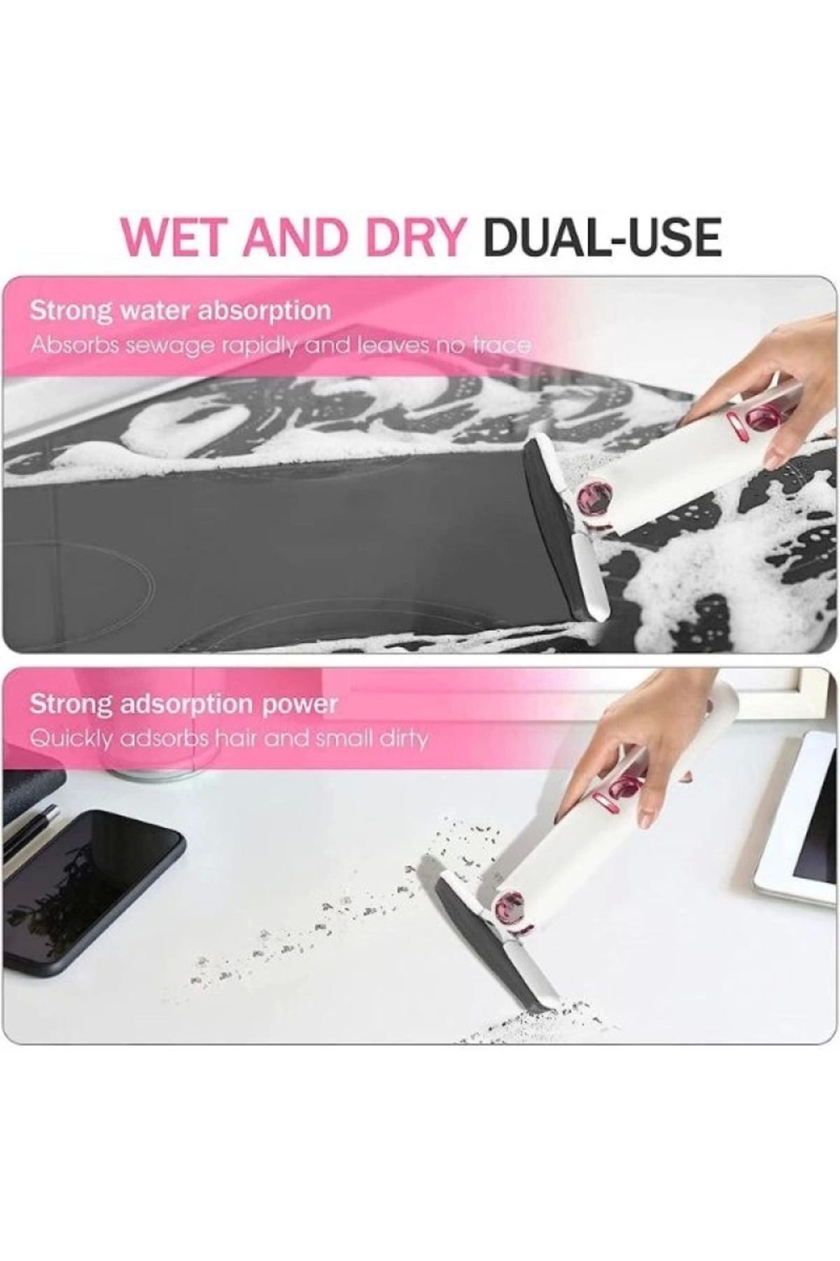 Ellesill-Portable Mini Squeegee - Soft Tip Wet Dry Cleaning Apparatus 3