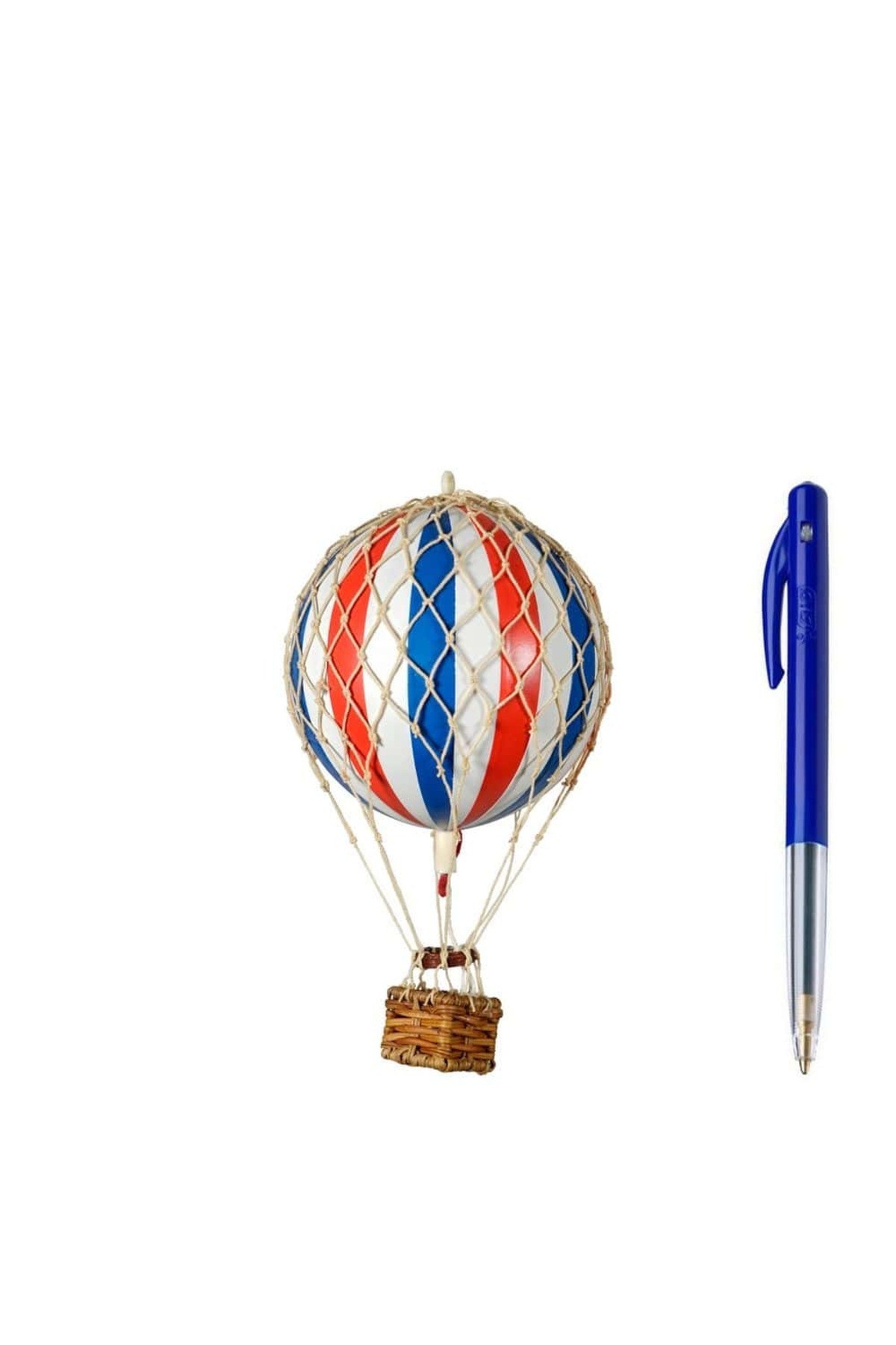 Authentic 1928-Hot Air Balloon Decoration, Authentic Models, Floating The Skies, Red White Blue, 8.5x8.5x13 Cm 4