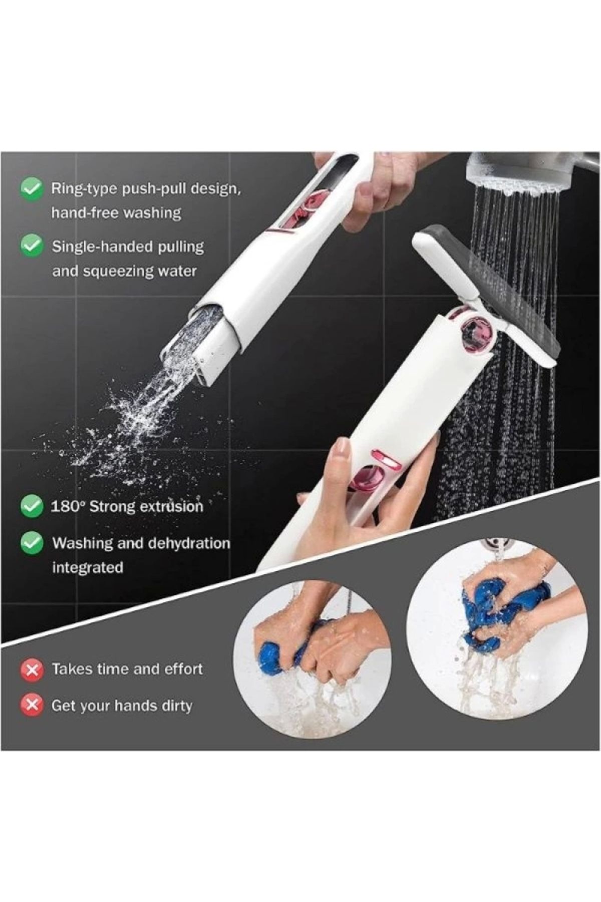 Ellesill-Portable Mini Squeegee - Soft Tip Wet Dry Cleaning Apparatus 5