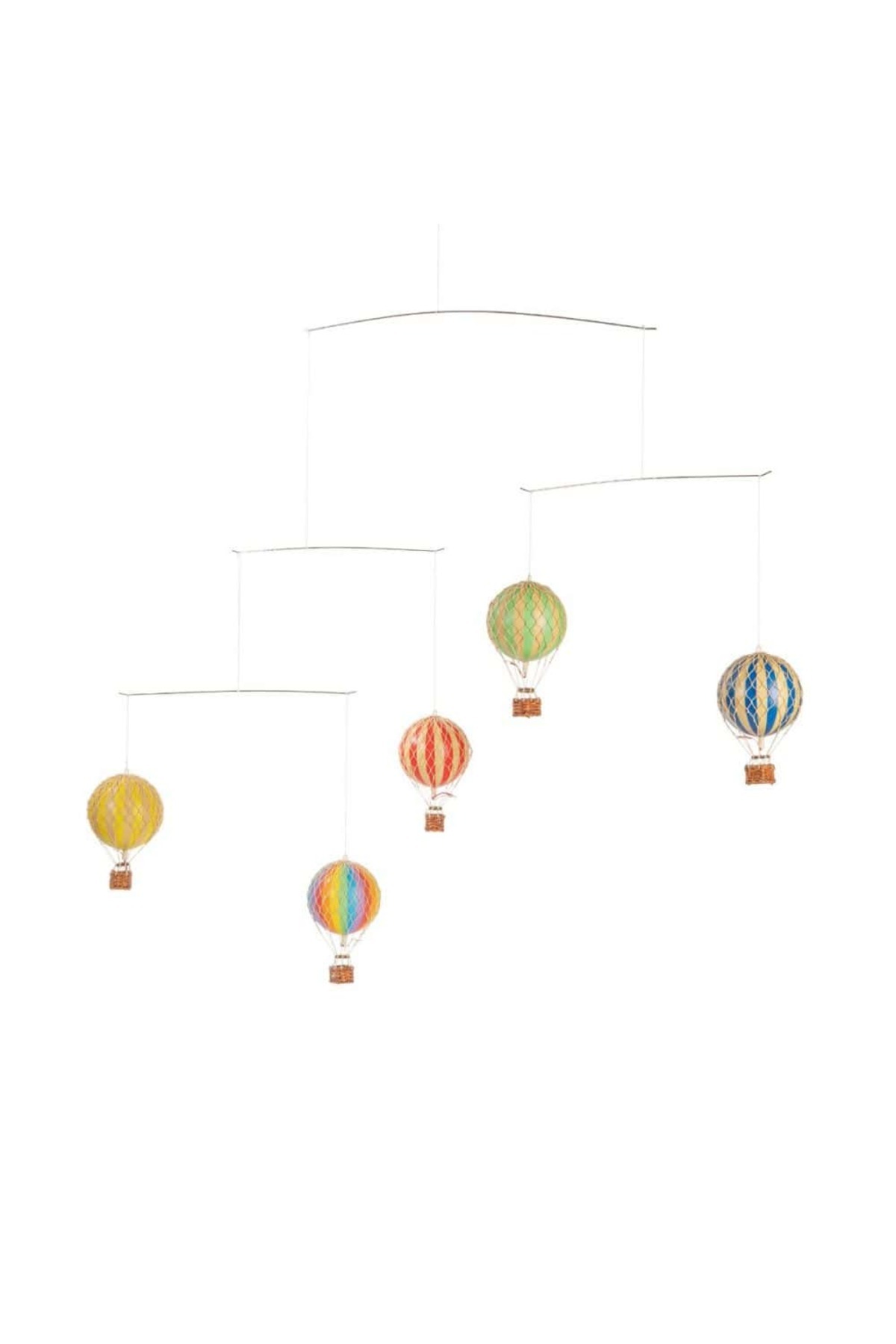 Authentic 1928-Hot Air Balloon Decoration Set, Authentic Models, Silver, 66.50x8.80x85 Cm 1