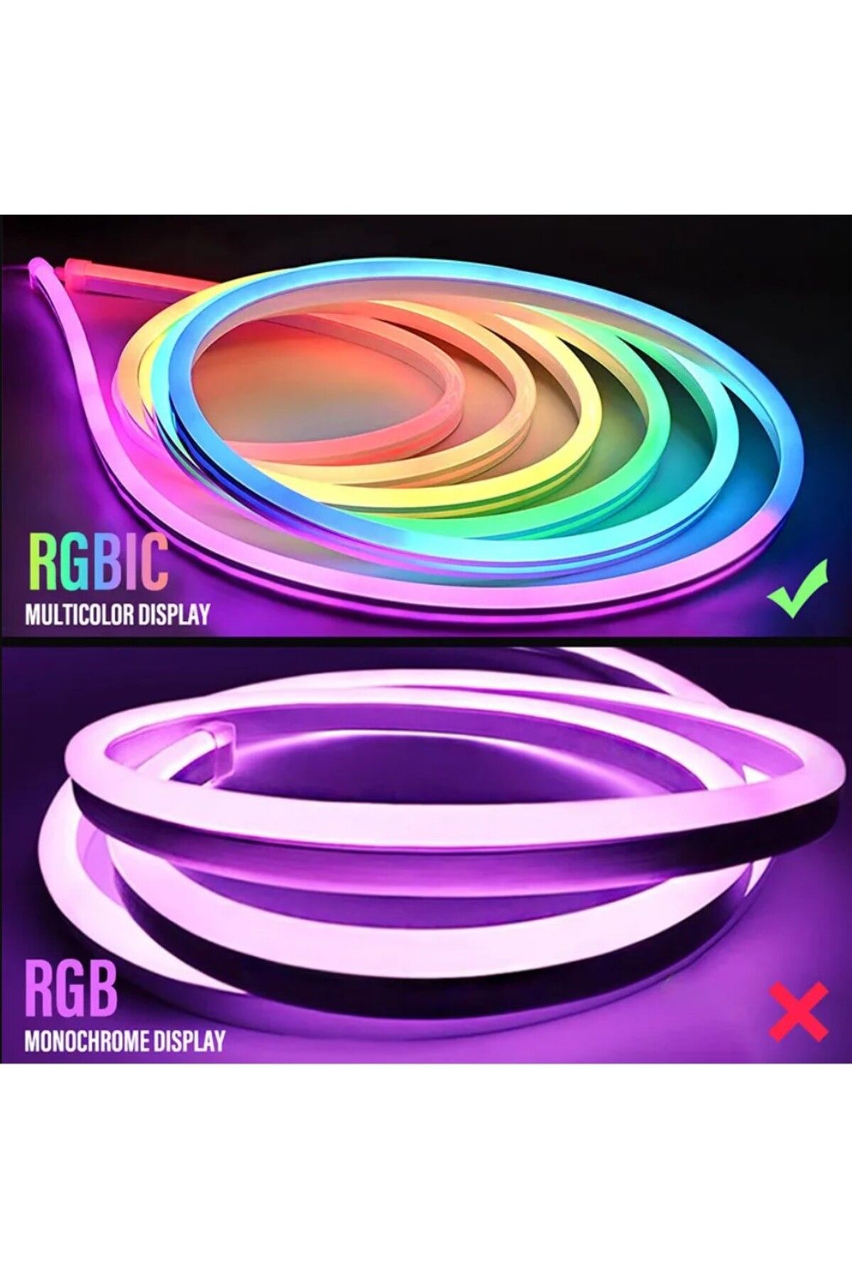Generic-LED Neon Rope Light Tuya App and Remote Control RGB Smart Adjustable brightness flexible (3M) 4