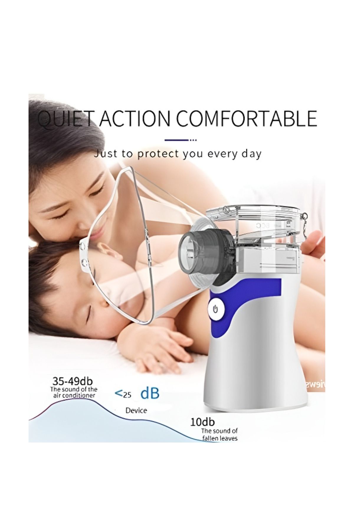 COOYA-Portable handheld atomizer, micro-mesh particles, low noise, automatic cleaning, easy to use, green 3