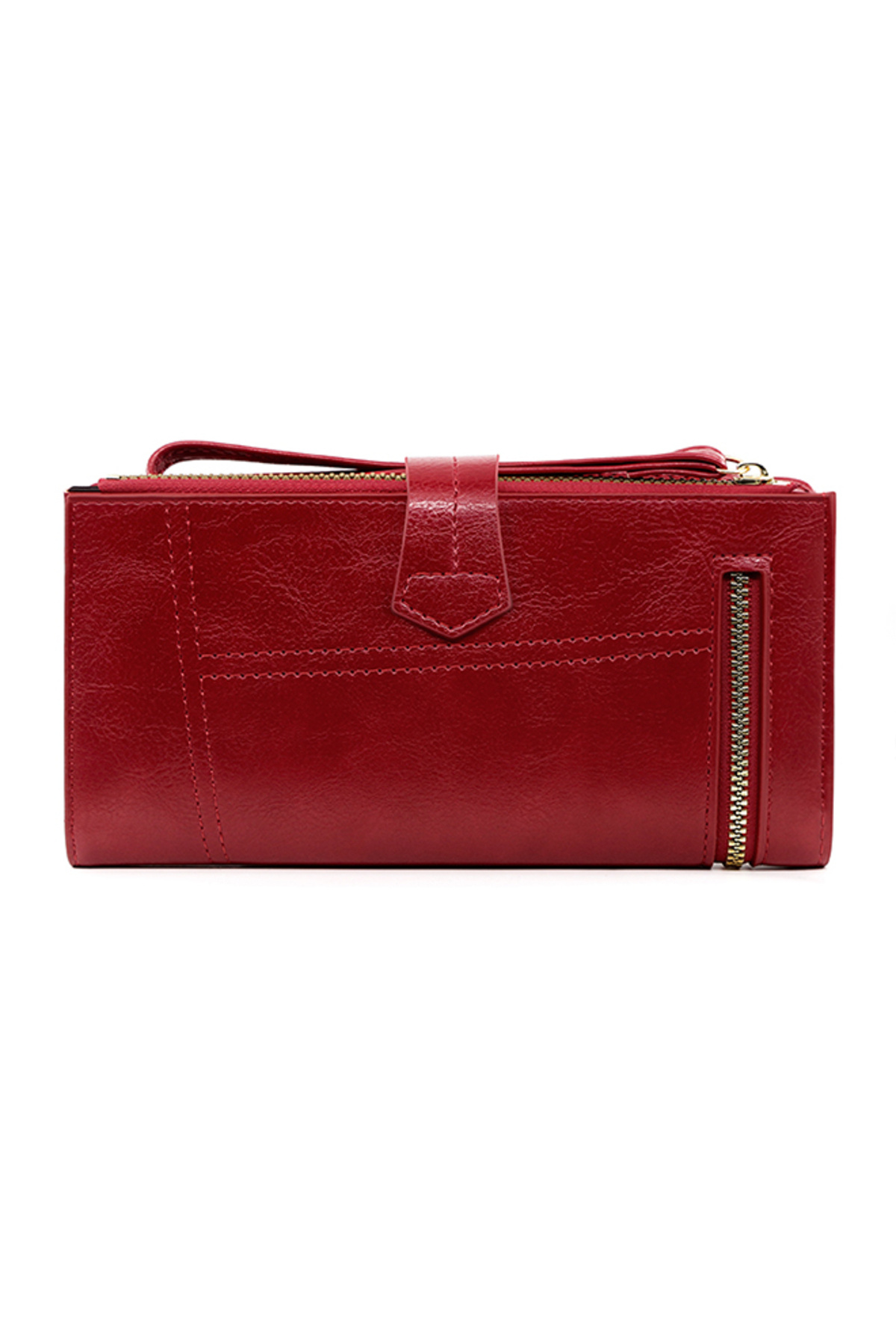 ETG-Fashion Hasp Ladies Soft PU Leather Clutch for Women Long Wallet Phone Zipper Bag Card Holder 5