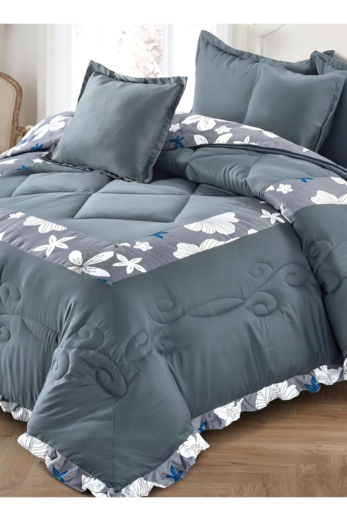Generic-Comforter Set 4 Piece Single Size Elegant Bedspread Lightweight Comforter Suitable for All Seasons 3