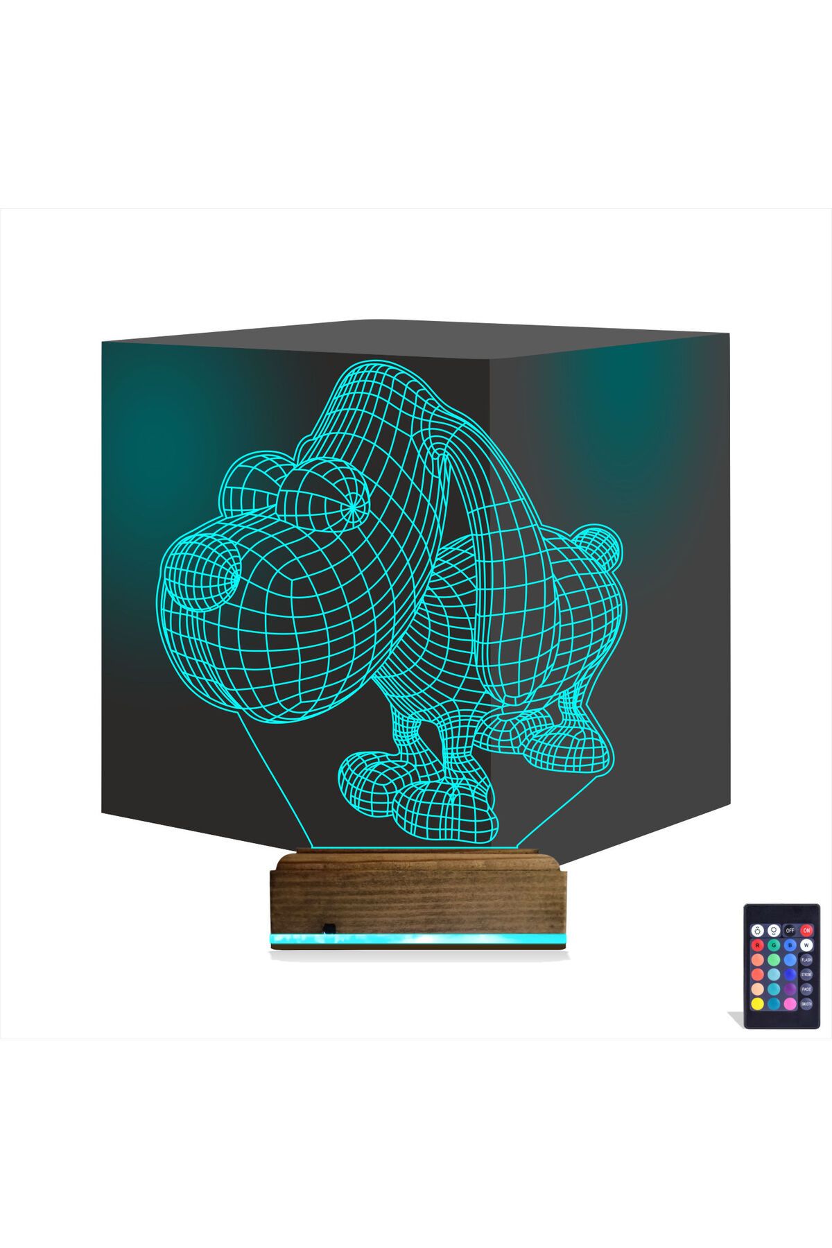 Kirppi 3d Lamba Köpek Çocuk Odası V1 Masa Gece Lambası