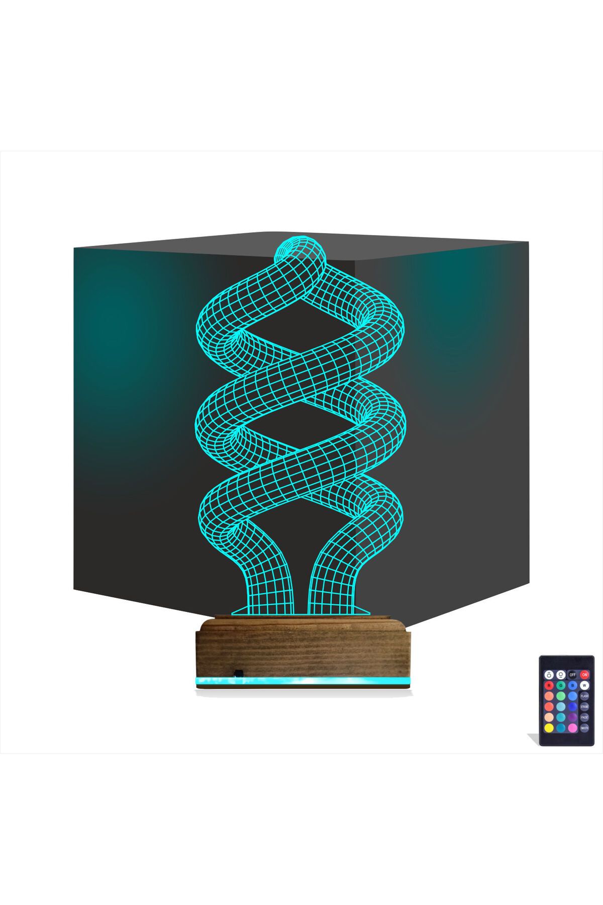 Kirppi 3d Lamba Geometrik Dekoratif V7 Masa Gece Lambası