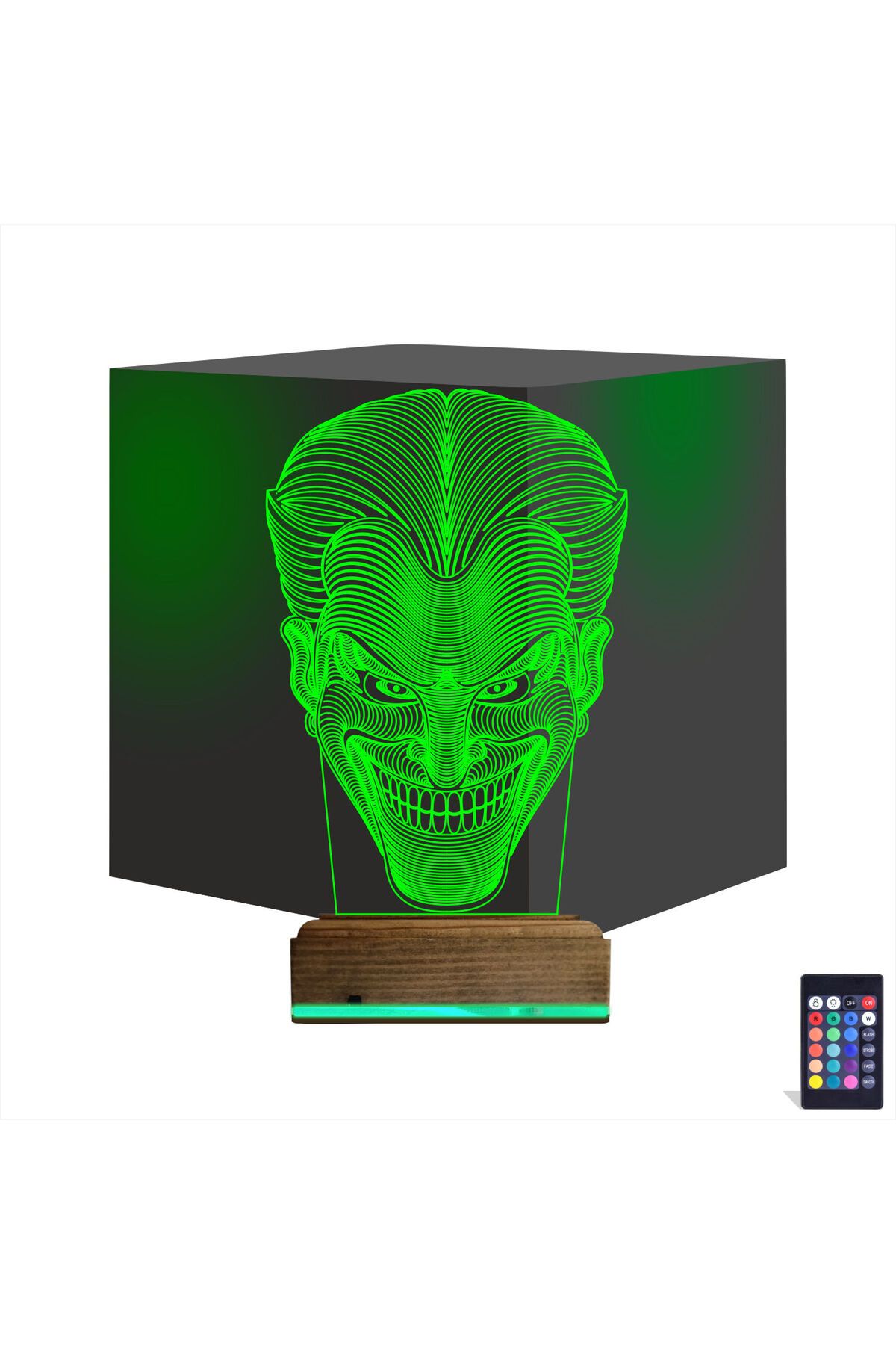 Kirppi 3d Lamba Joker Face Masa Gece Lambası